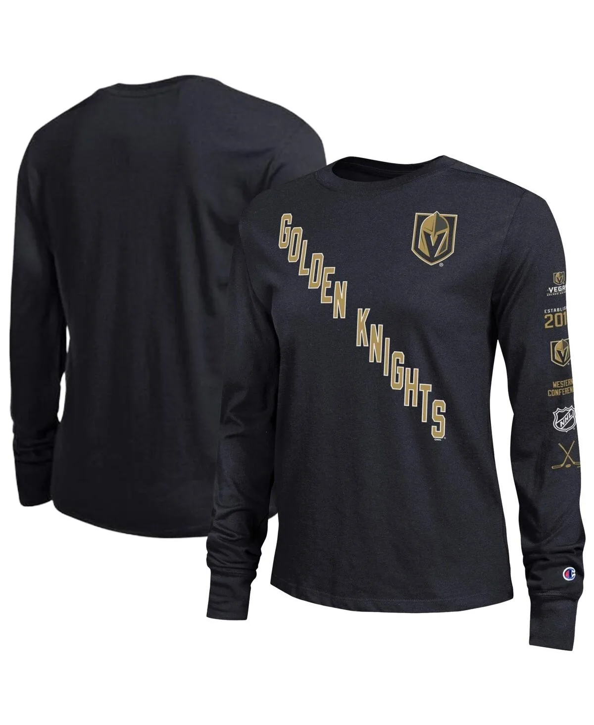 Vegas Golden Knights 2-Hit Long Sleeve T-Shirt by Champion