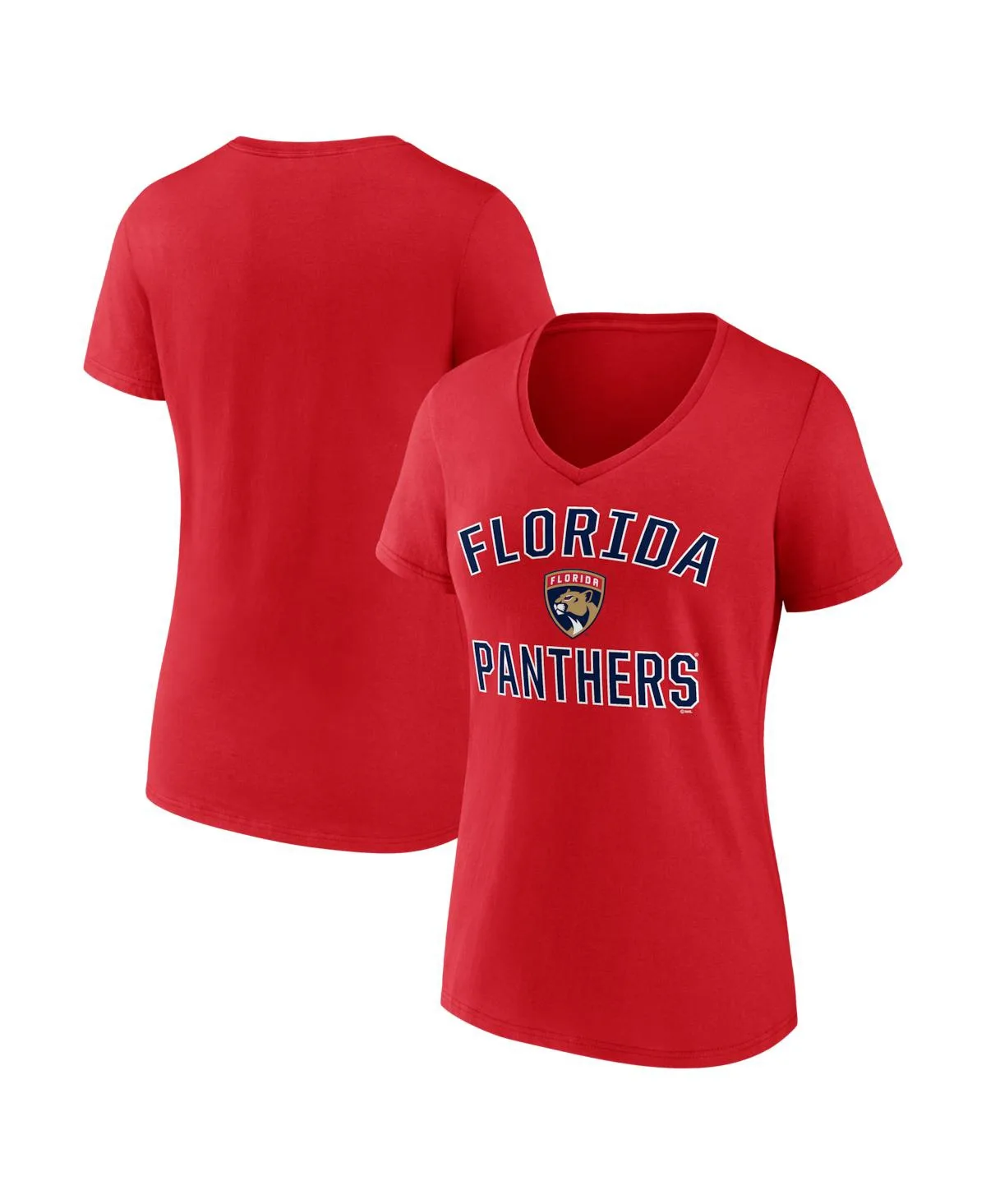 Florida Panthers Arch Victory V-Neck T-Shirt by Logo Athletic