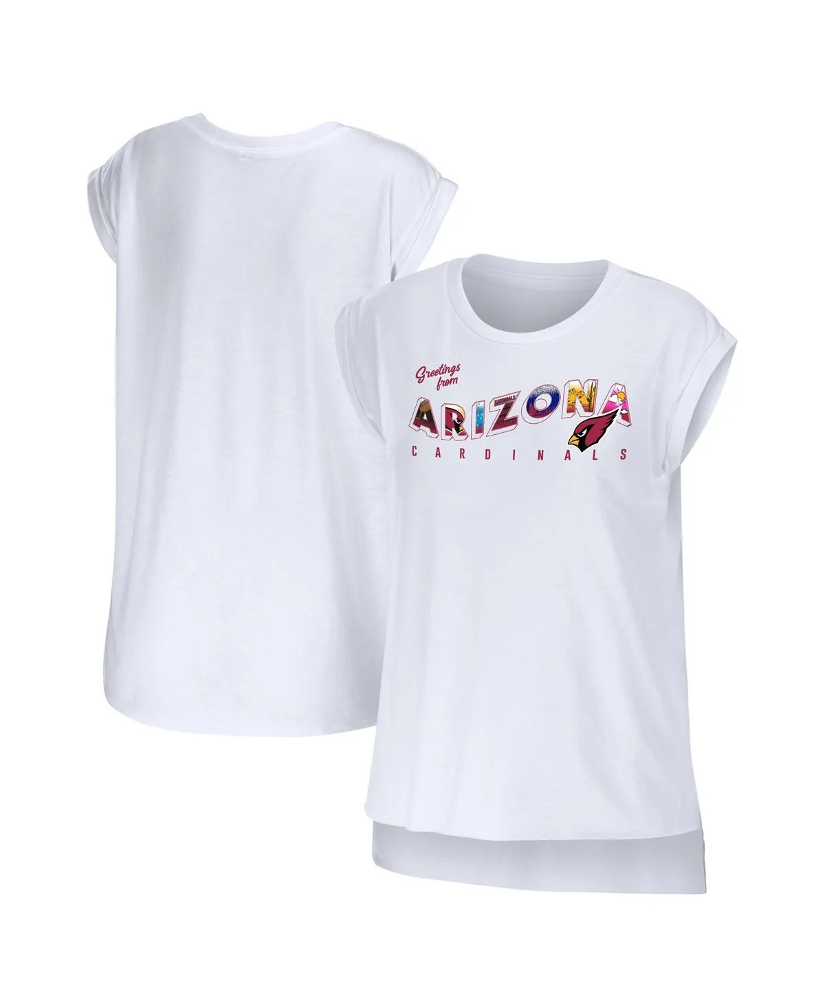 Arizona Cardinals Greetings From Muscle T-Shirt by Wear By Erin Andrews