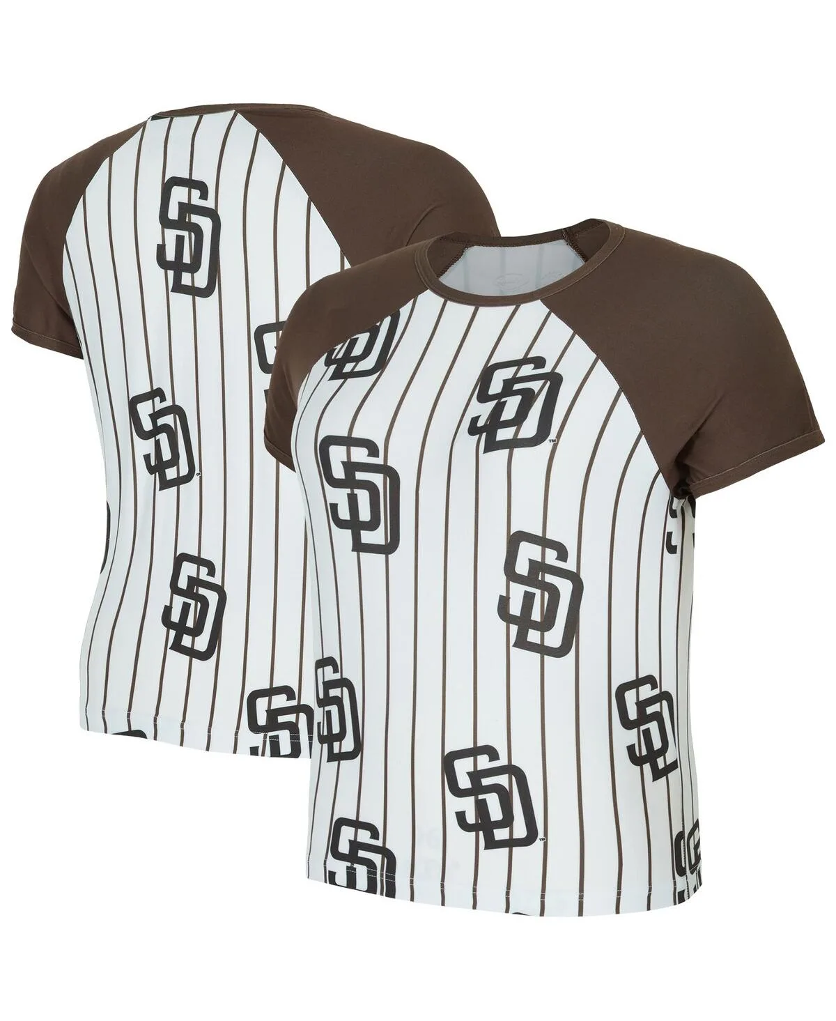 San Diego Padres Outbound Pinstripe Raglan Top by Concepts Sport