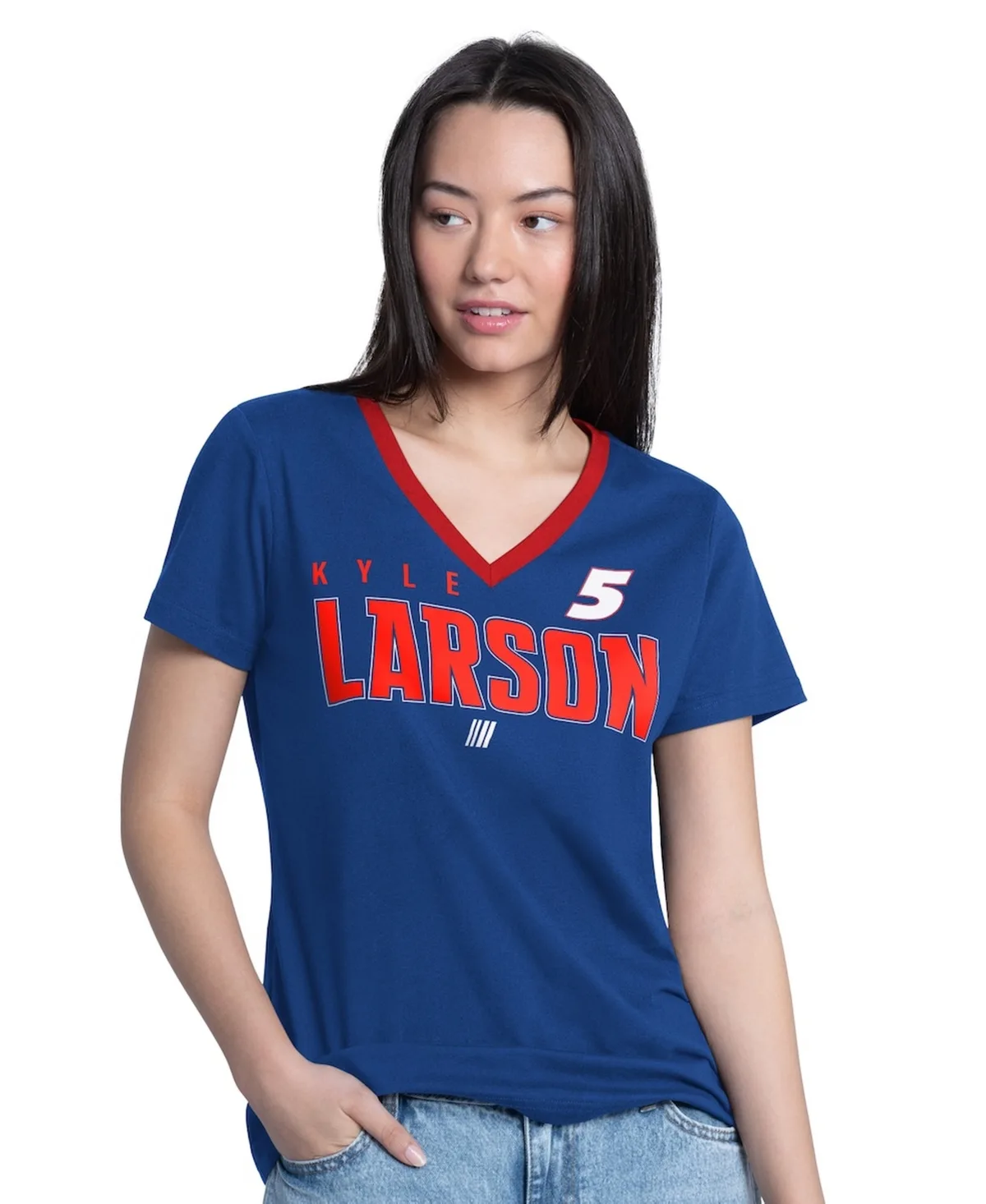 Kyle Larson Best Team V-Neck T-Shirt by G-iii 4her By Carl Banks