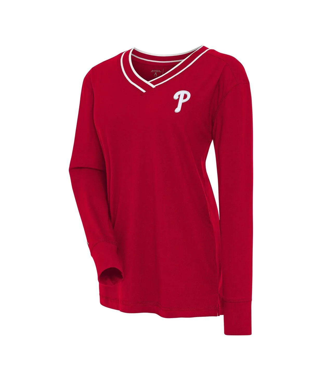 Philadelphia Phillies Symbolic Long Sleeve V-Neck Top by Antigua