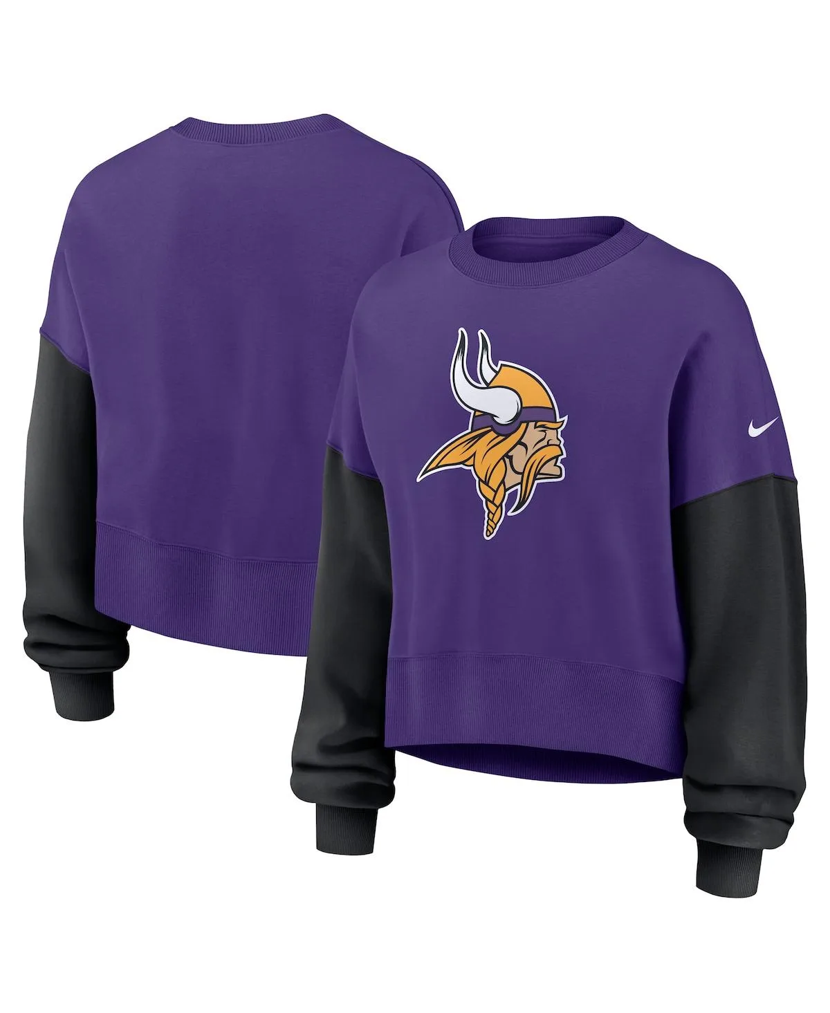 Minnesota Vikings Oversized Color-Block Pullover Sweatshirt by Nike