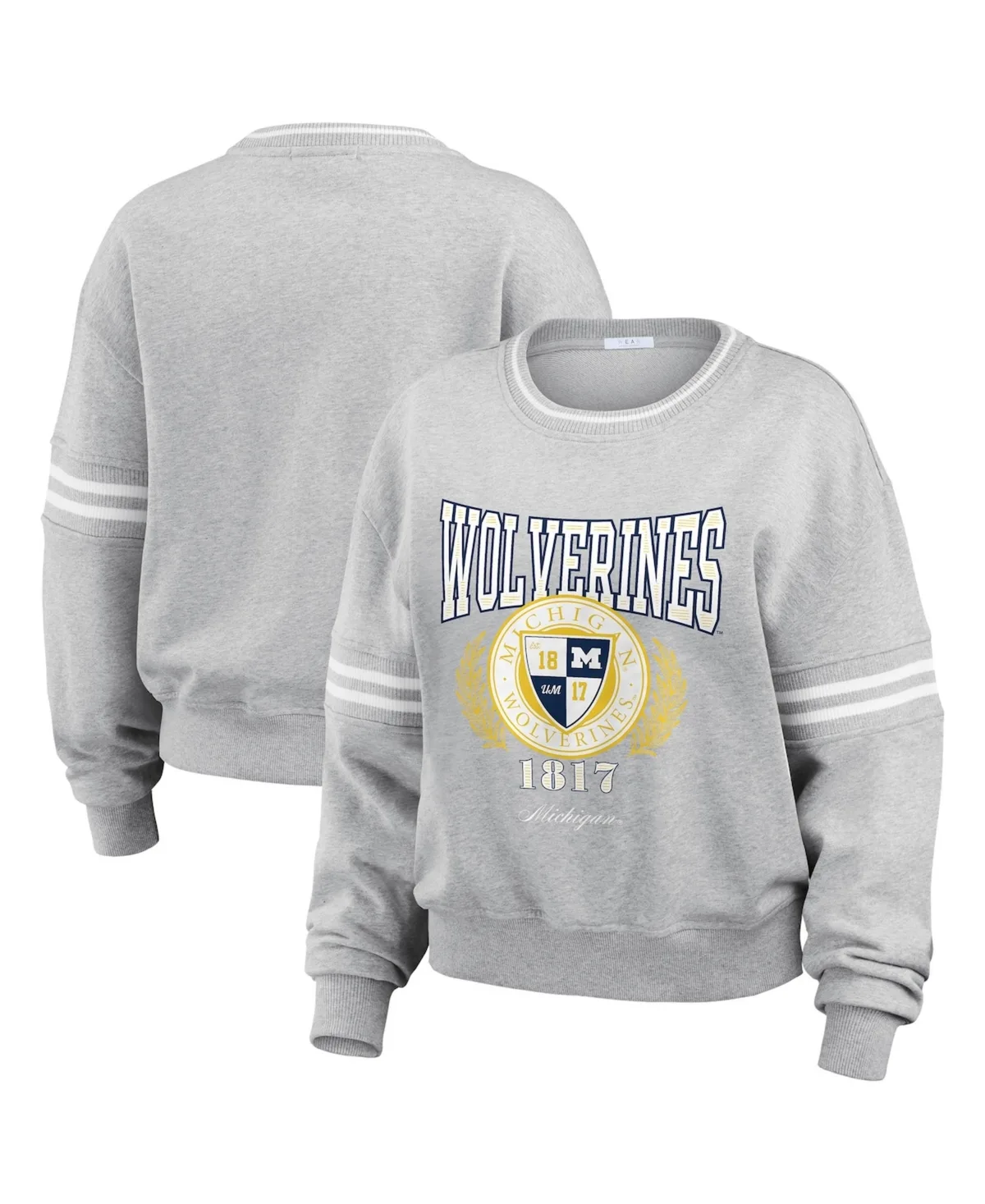 Michigan Wolverines Classic Stripe Pullover Sweater by Wear By Erin Andrews