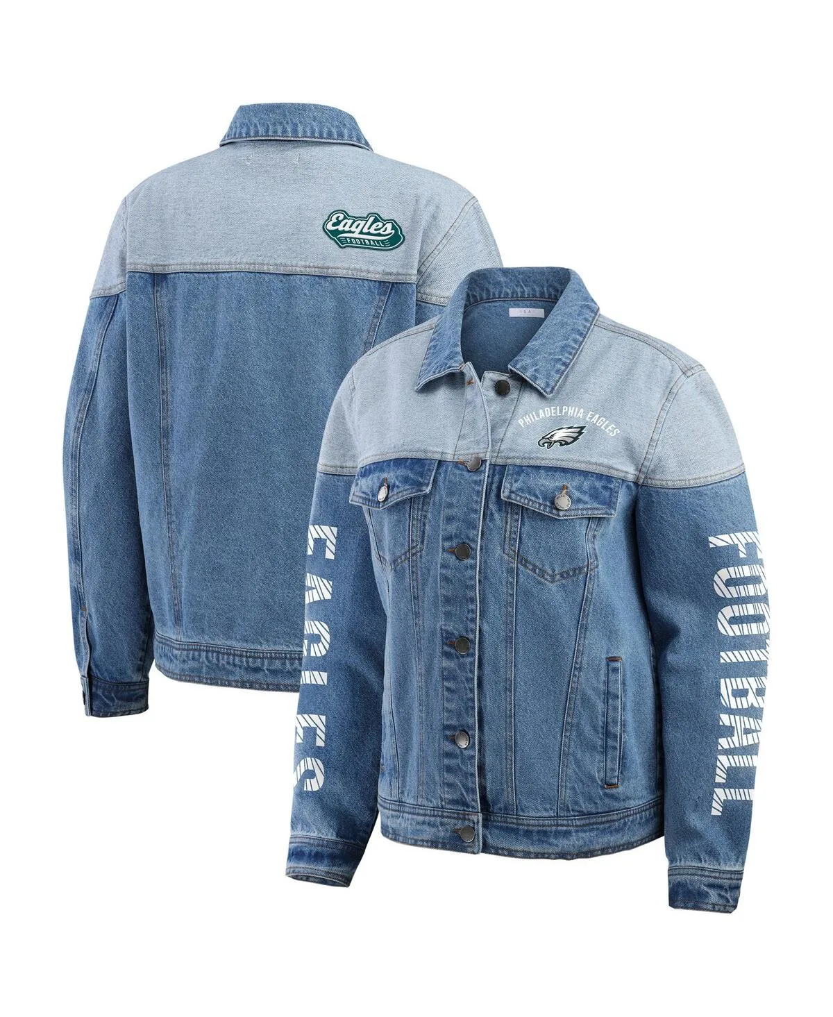 Philadelphia Eagles Full-Button Denim Jacket by Wear By Erin Andrews