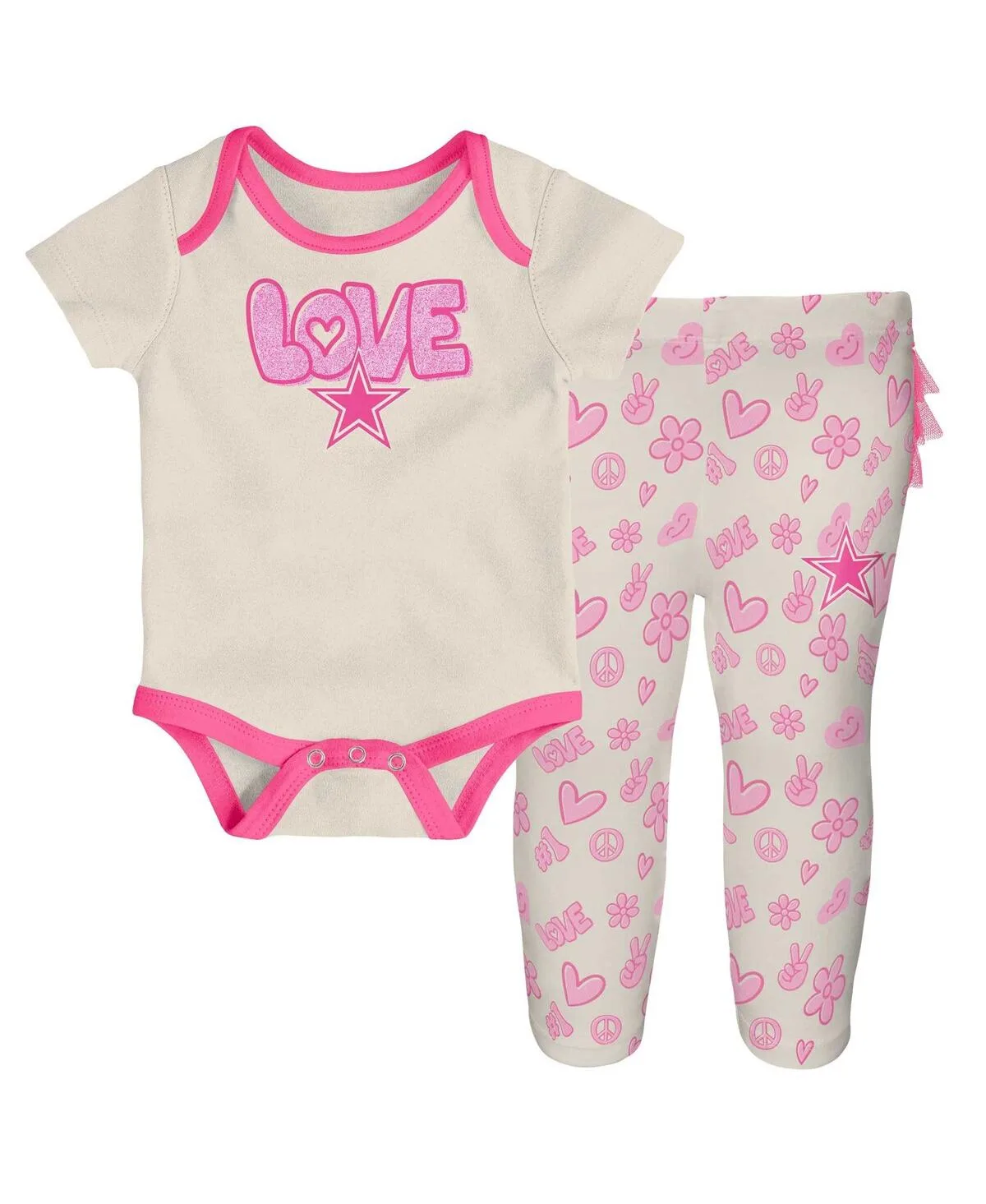 Dallas Cowboys All the Love Bodysuit and Pants Set by Outerstuff