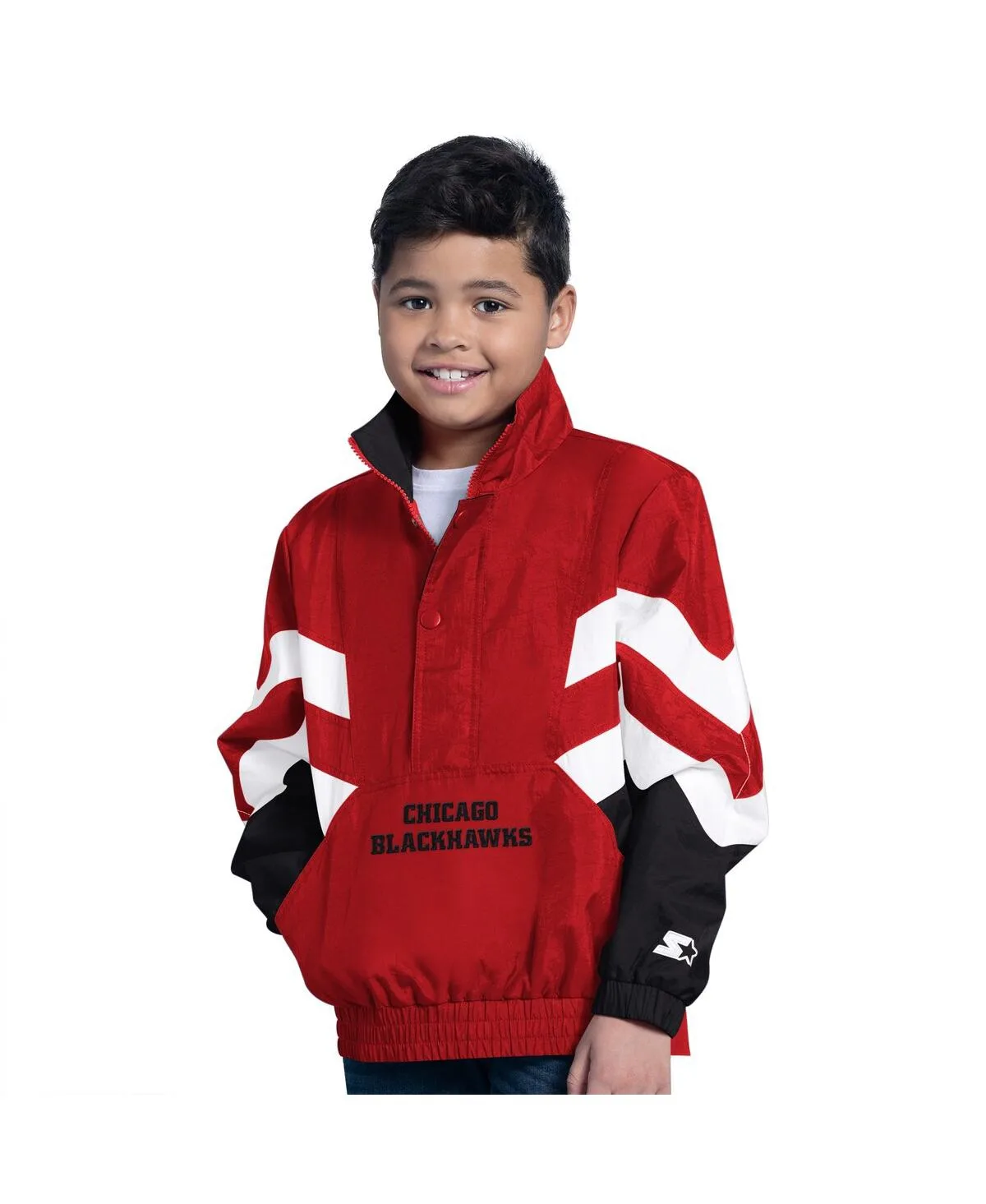 Chicago Blackhawks Prospect Half-Zip Pullover Top by Starter