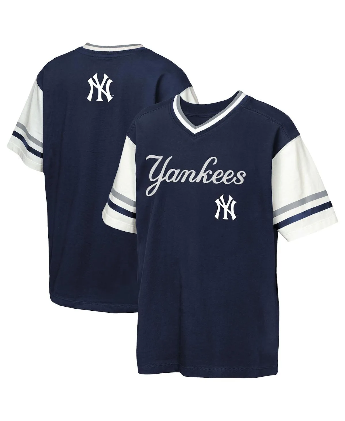 New York Yankees Big League Base Runner Ringer T-Shirt by Outerstuff