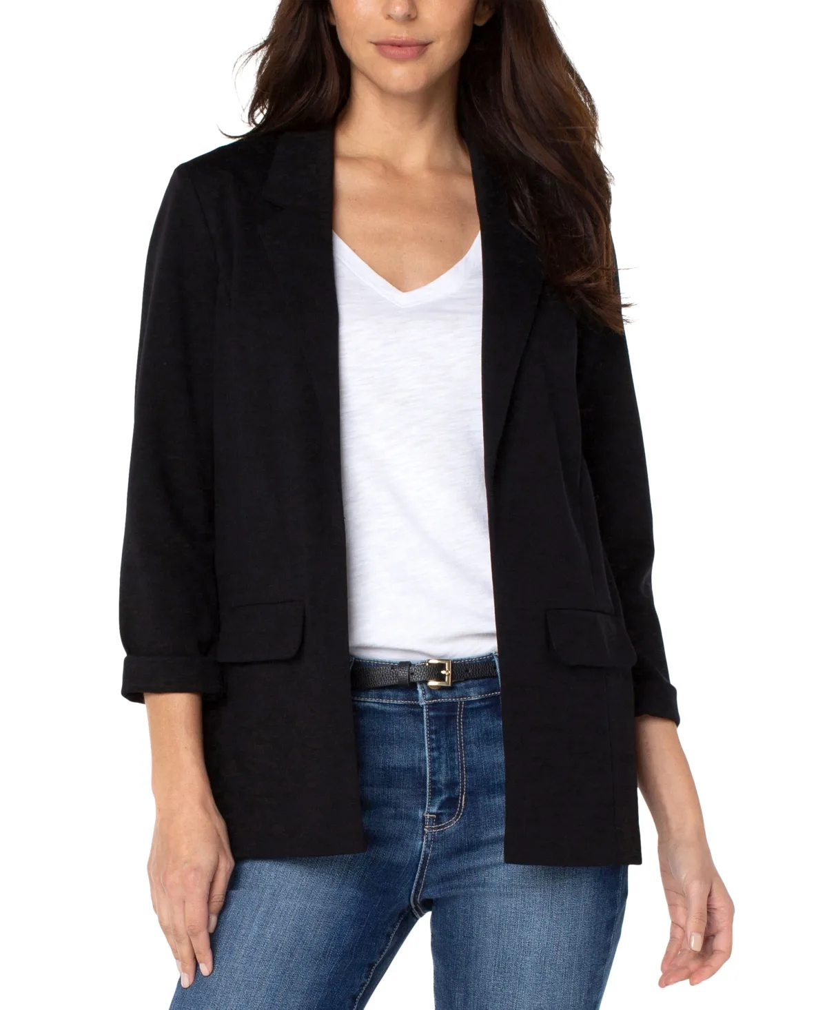 Boyfriend Open-Front Blazer by Liverpool Los Angeles