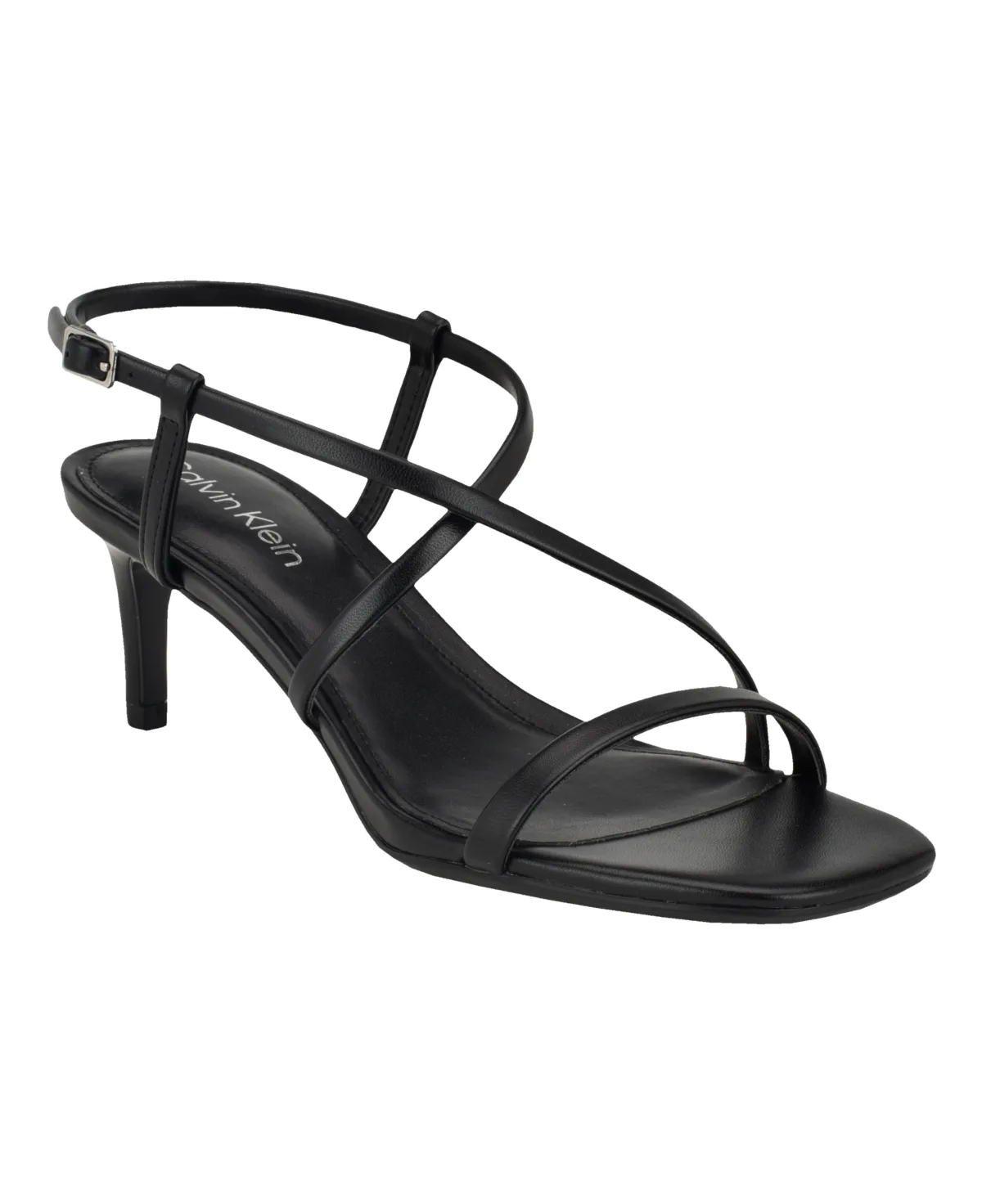 Ishaya Strappy Low Stiletto Sandals by Calvin Klein
