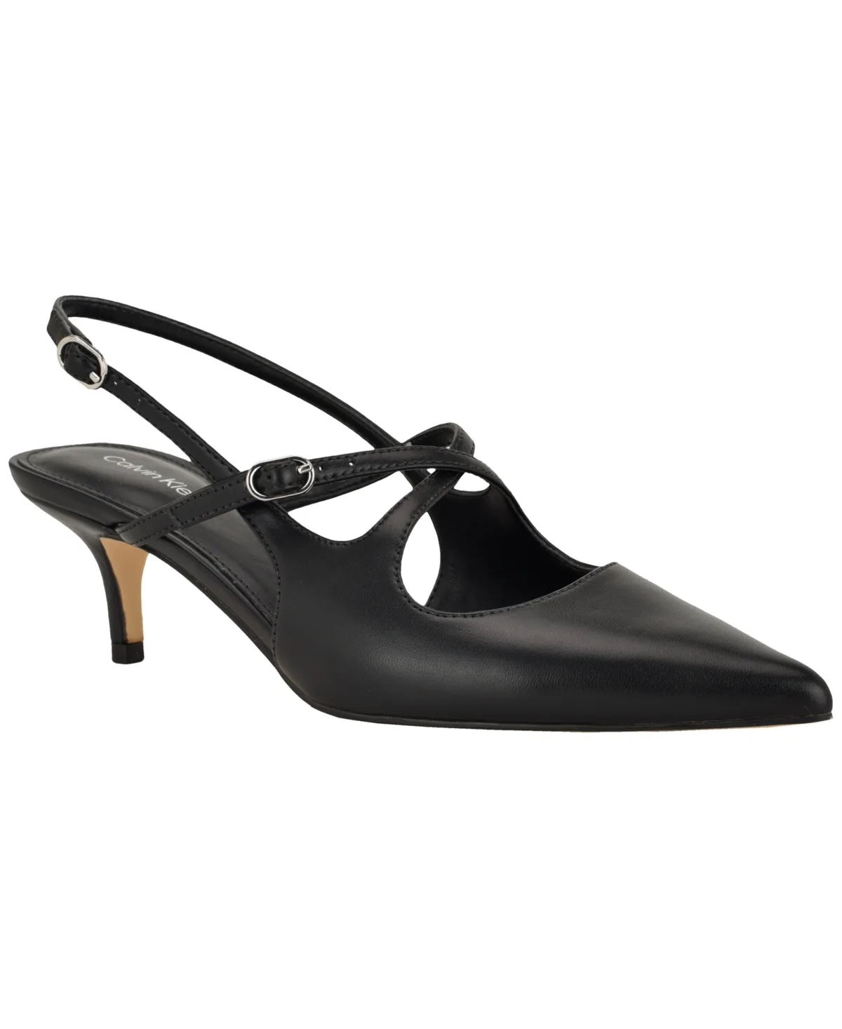 Vierra Strappy Slingback Kitten Heel Pumps by Calvin Klein