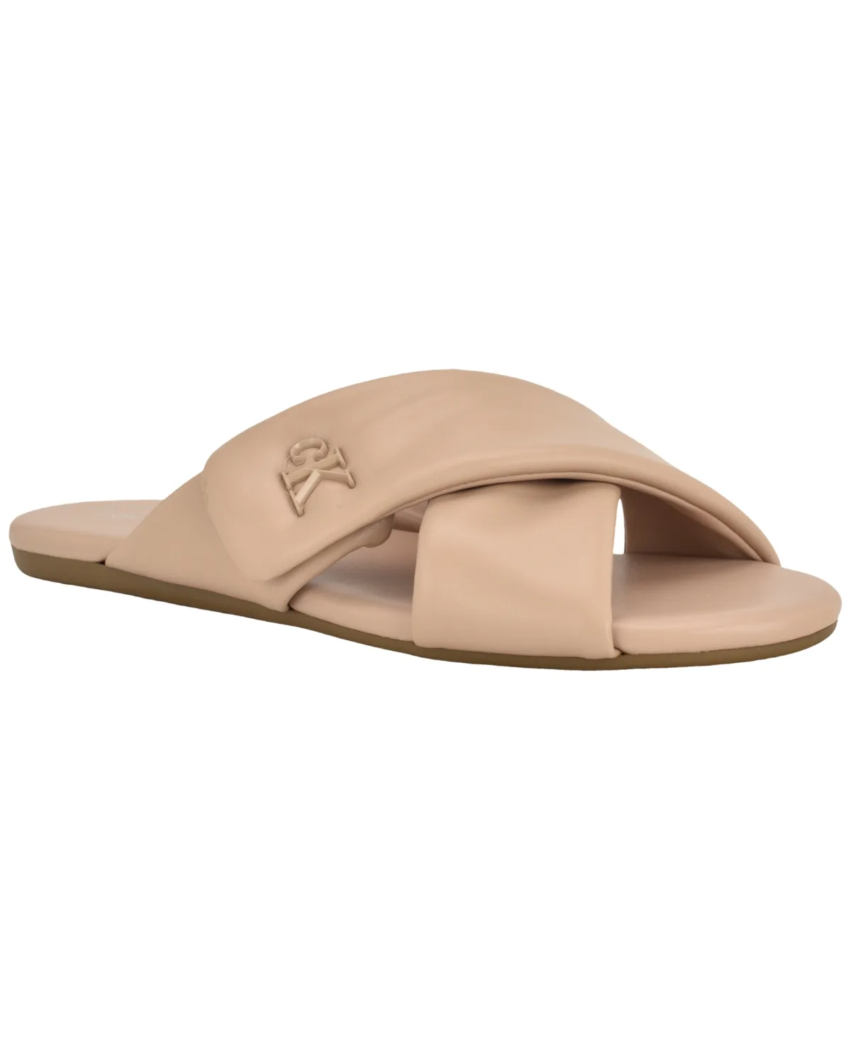 Renley Criss-Cross Slip-On Flat Sandals by Calvin Klein