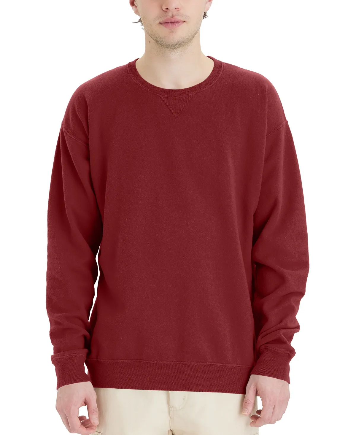 Garment Dyed Fleece Sweatshirt by Hanes