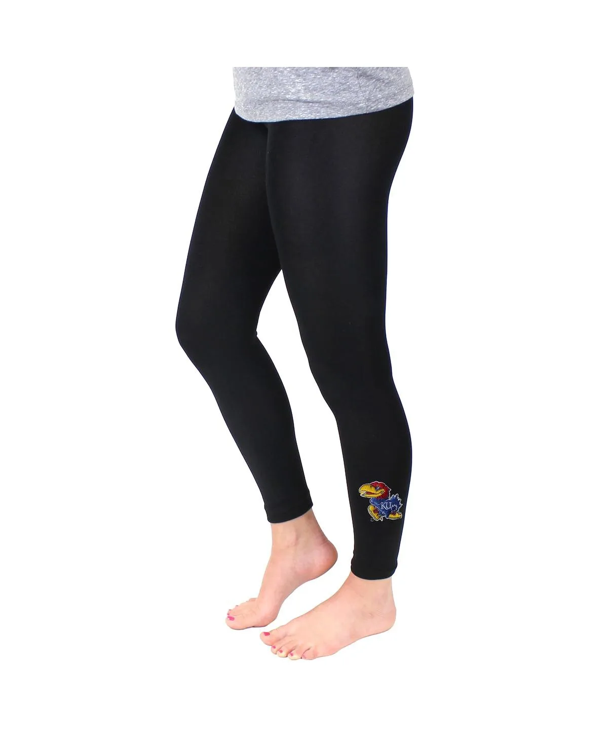 Kansas Jayhawks Fleece Leggings by Zoozatz
