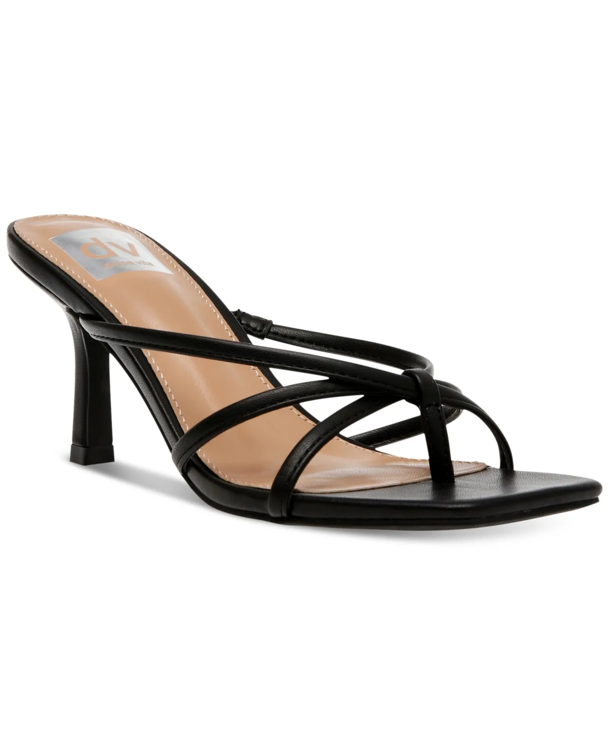 Zini Strappy Kitten Heel Dress Sandals - Raffia by Dv Dolce Vita