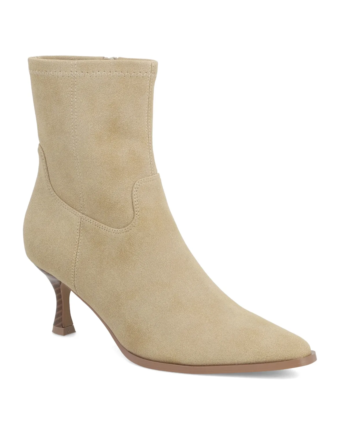 Aletta Pointed Toe Kitten Heel Dress Booties by Mia