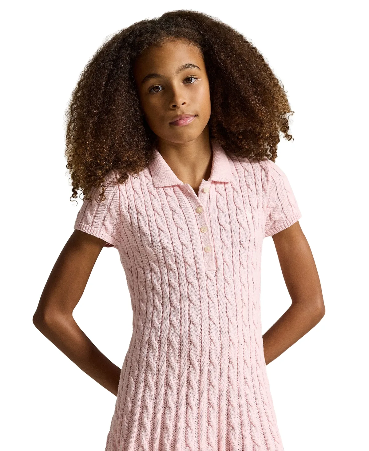 Cable-Knit Cotton Polo Sweater Dress by Polo Ralph Lauren