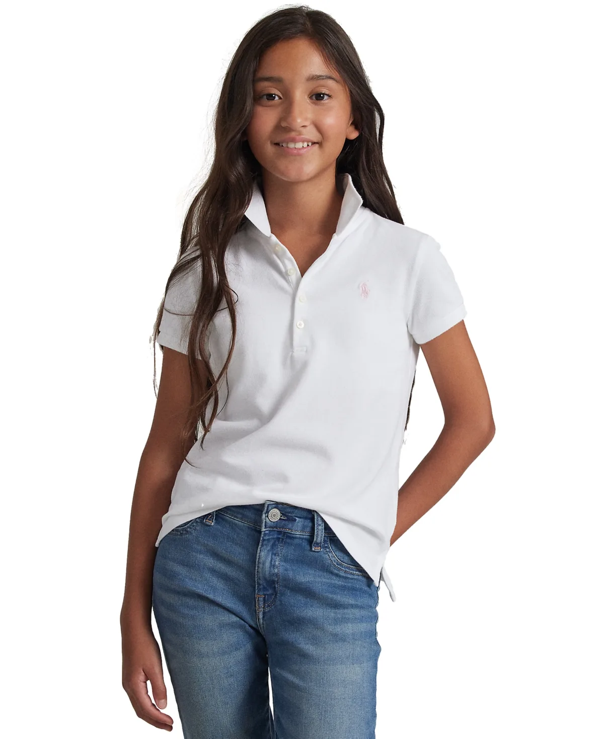 Stretch Cotton Mesh Polo Shirt by Polo Ralph Lauren