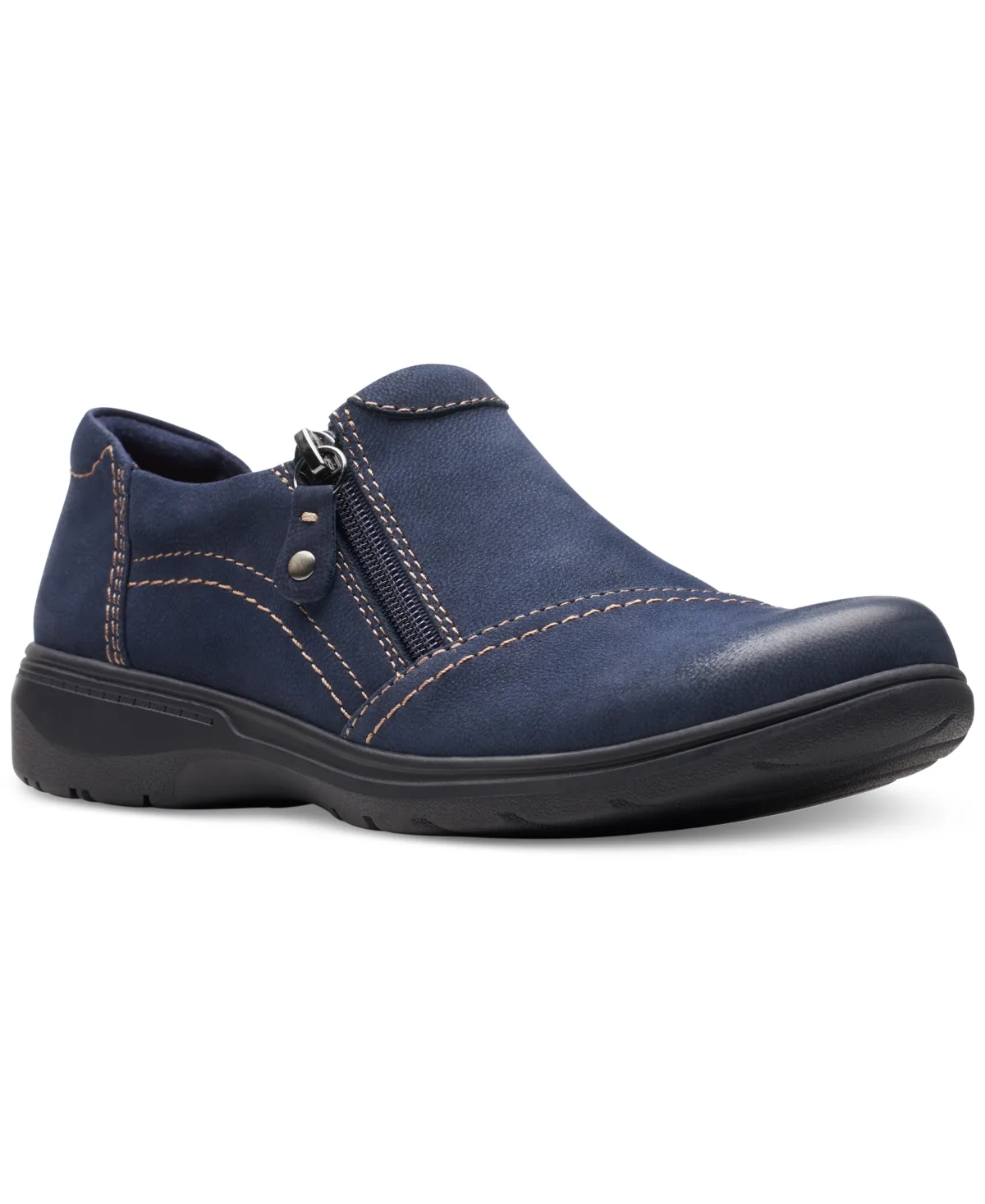Carleigh Ray Round-Toe Side-Zip Shoes by Clarks