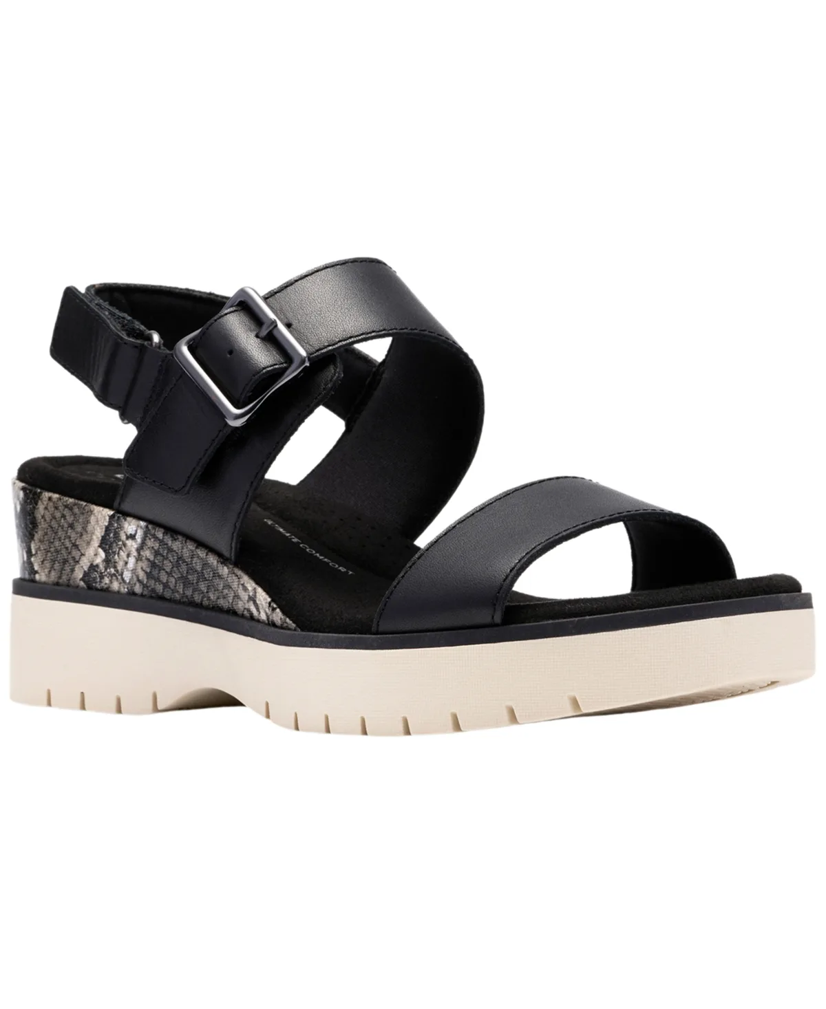Diaz Rose Wedge Round Toe Sandals by Clarks