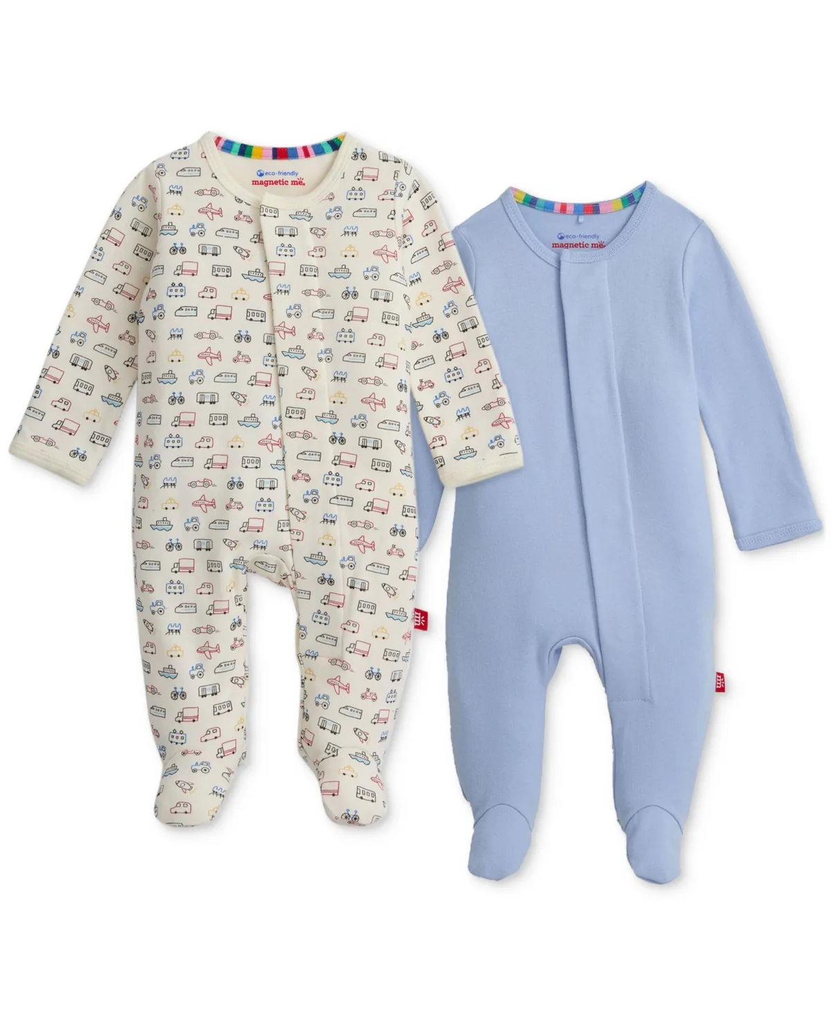 Cotton Footed Coveralls, 2 Pack by Magnetic Me