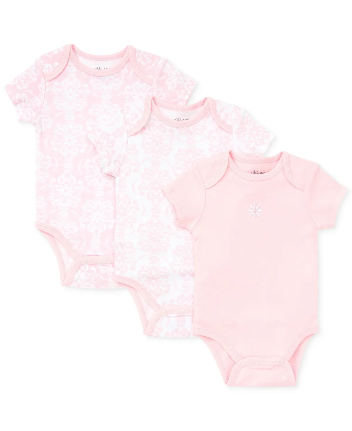 Damask Short Sleeved Bodysuits, Pack of 3 by Little Me