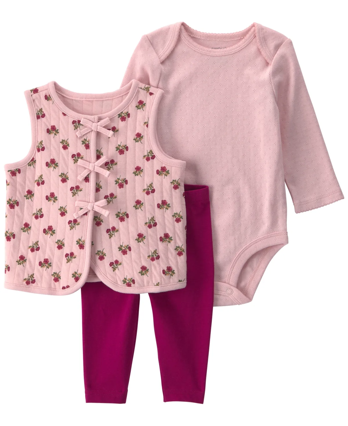 Sleeveless Cardigan, Bodysuit and Pants, 3-Piece Set by Carter's