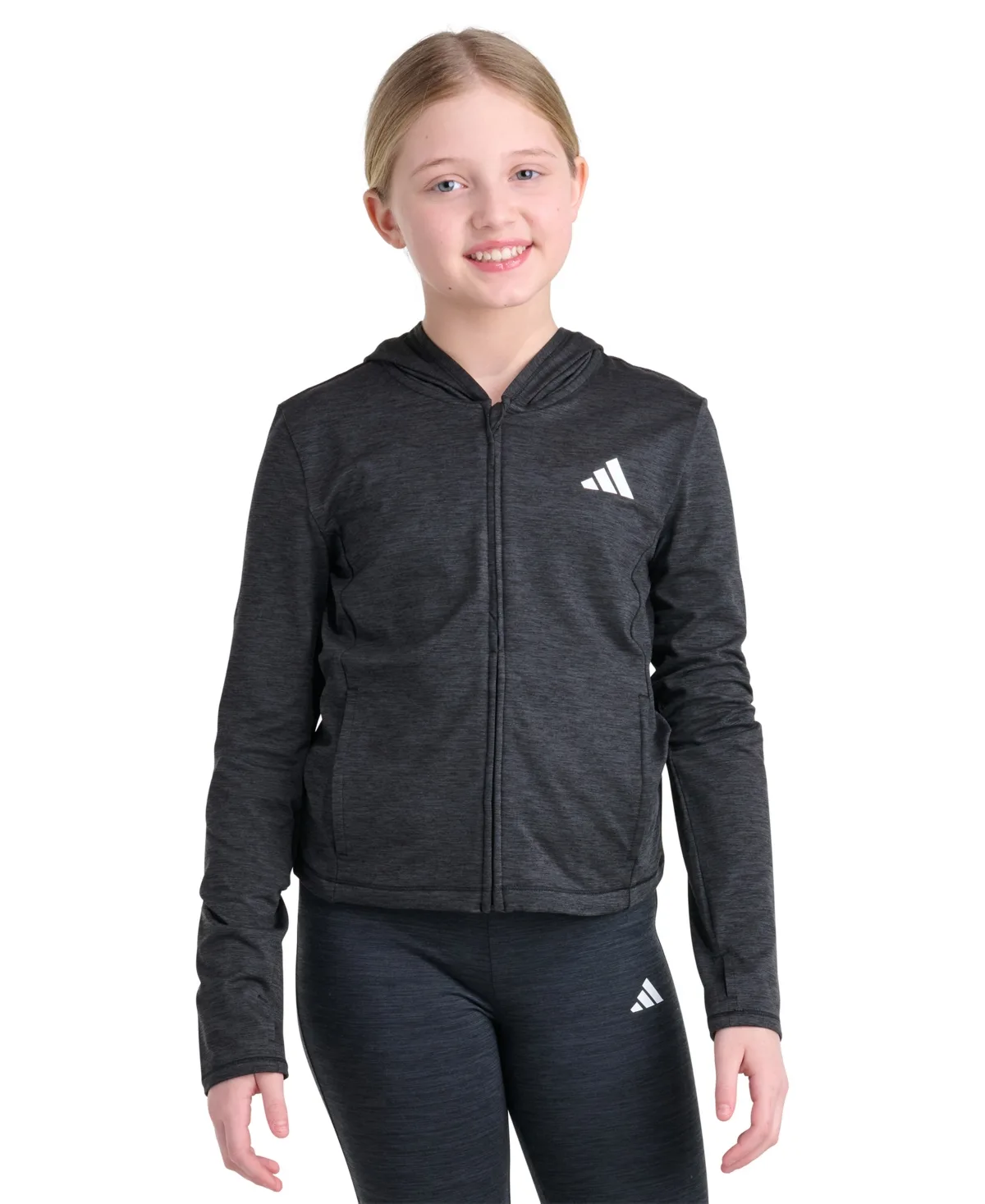 Long-Sleeve Full-Zip Hooded Jacket by Adidas