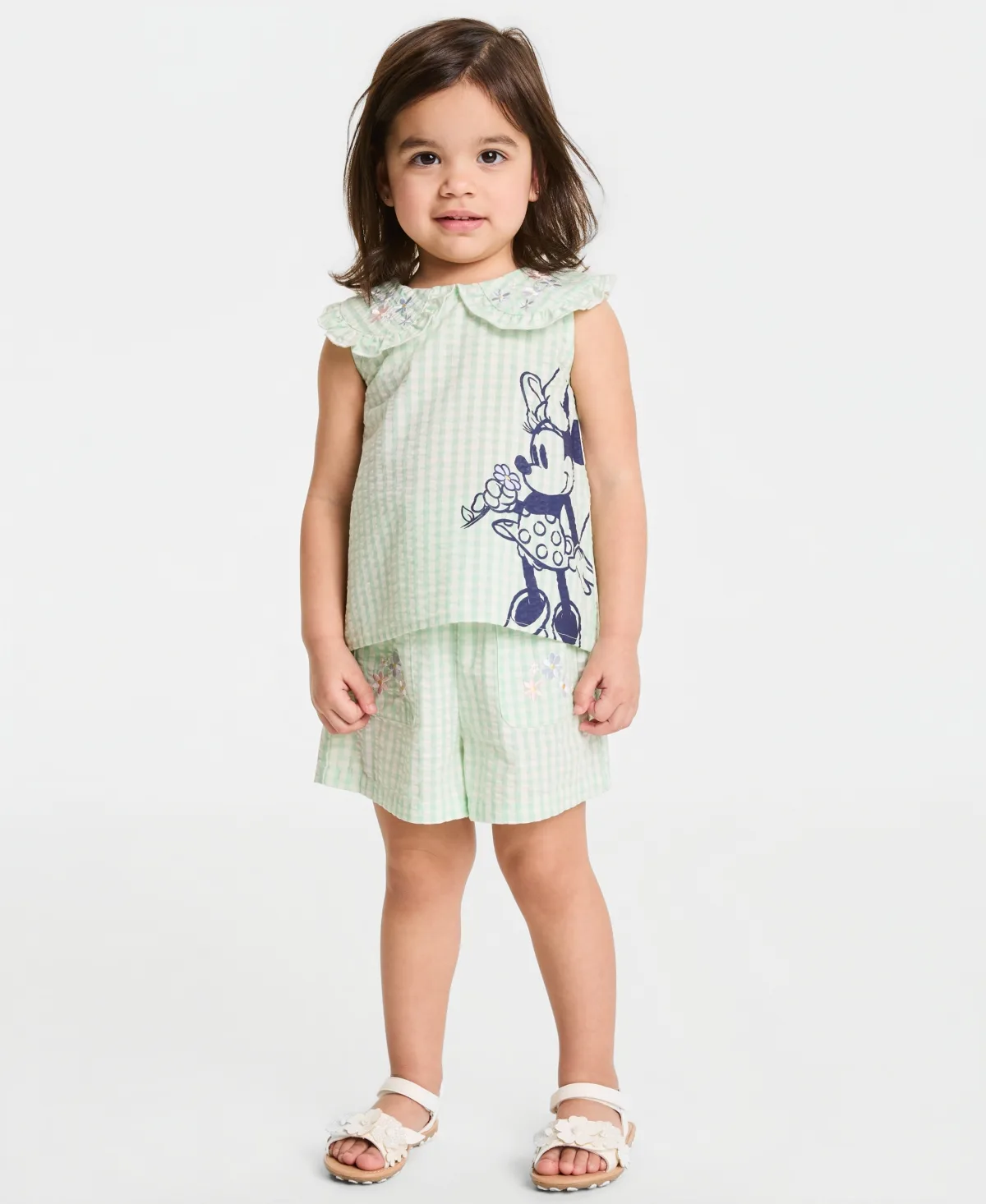 Minnie Mouse Gingham Top & Shorts, 2-Piece Set by Disney