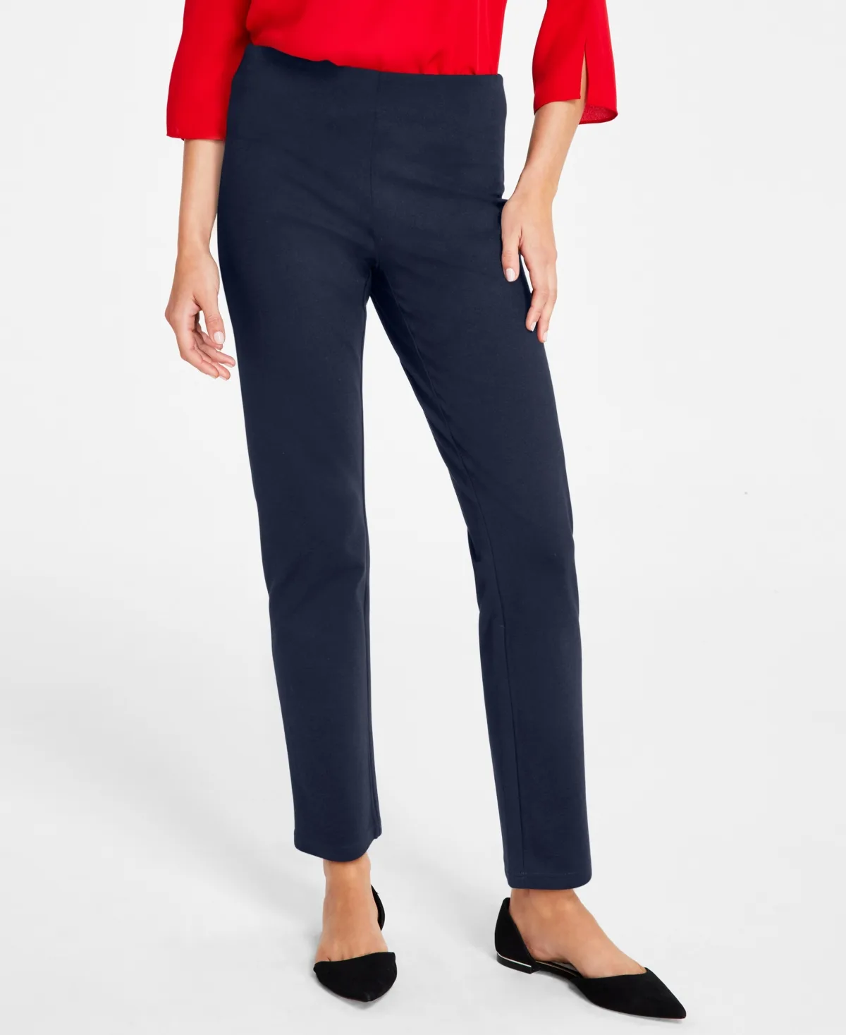 Pull-On Ponte-Knit Pants by Jm Collection