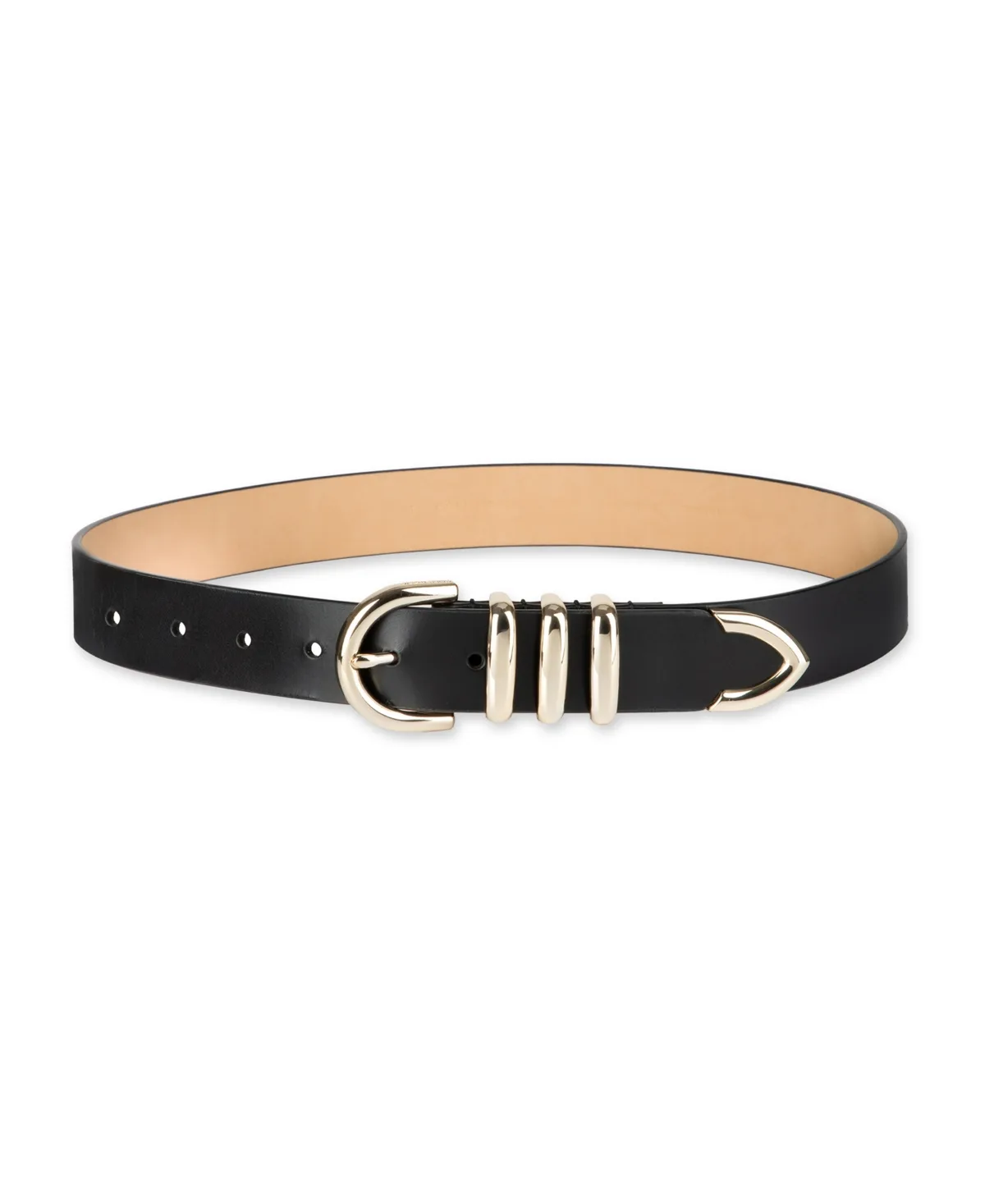 Modern Triple Keeper Beveled Edge Leather Belt by Cole Haan