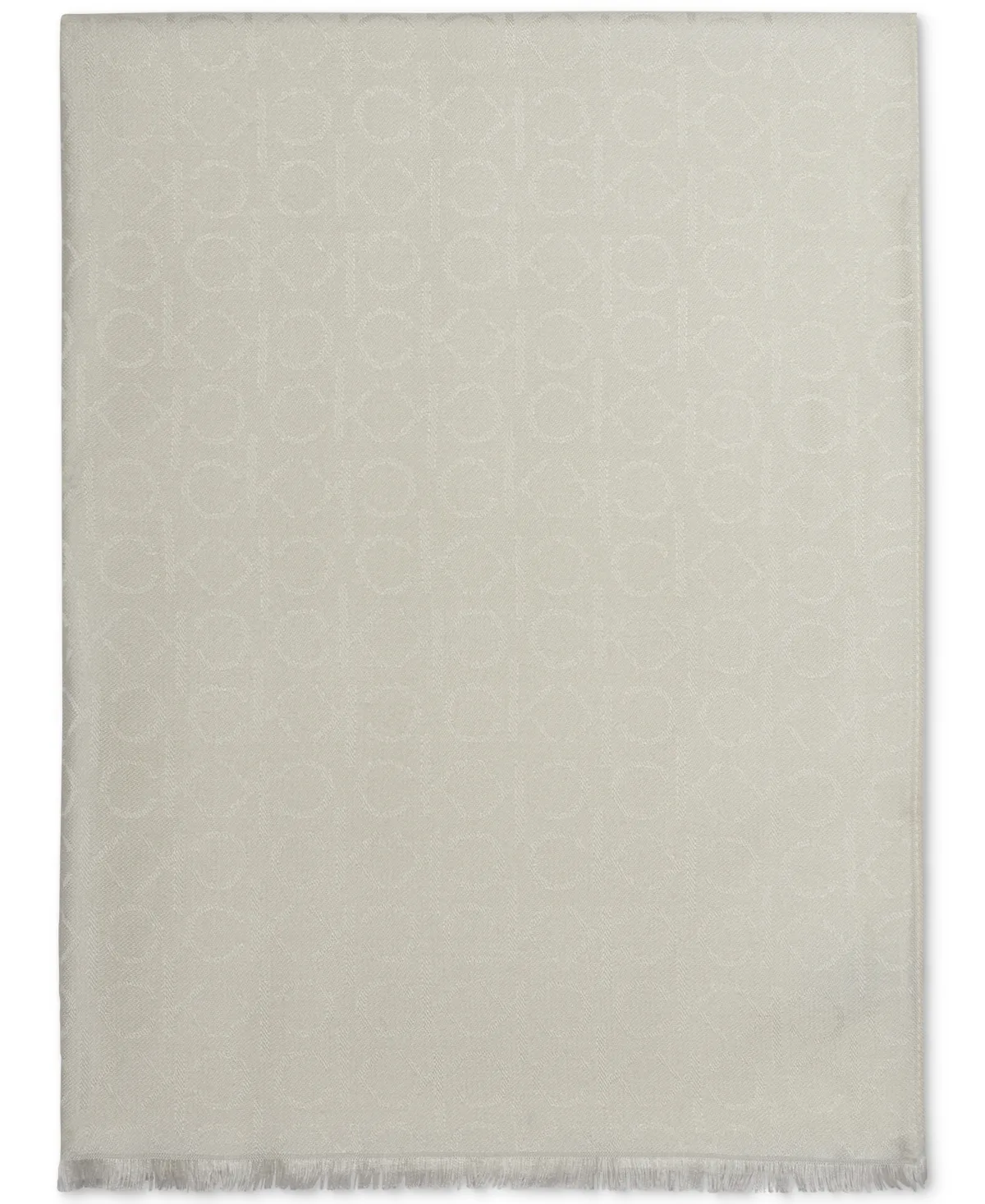 Monogram Ck Logo-Print Pashmina Wrap Scarf by Calvin Klein