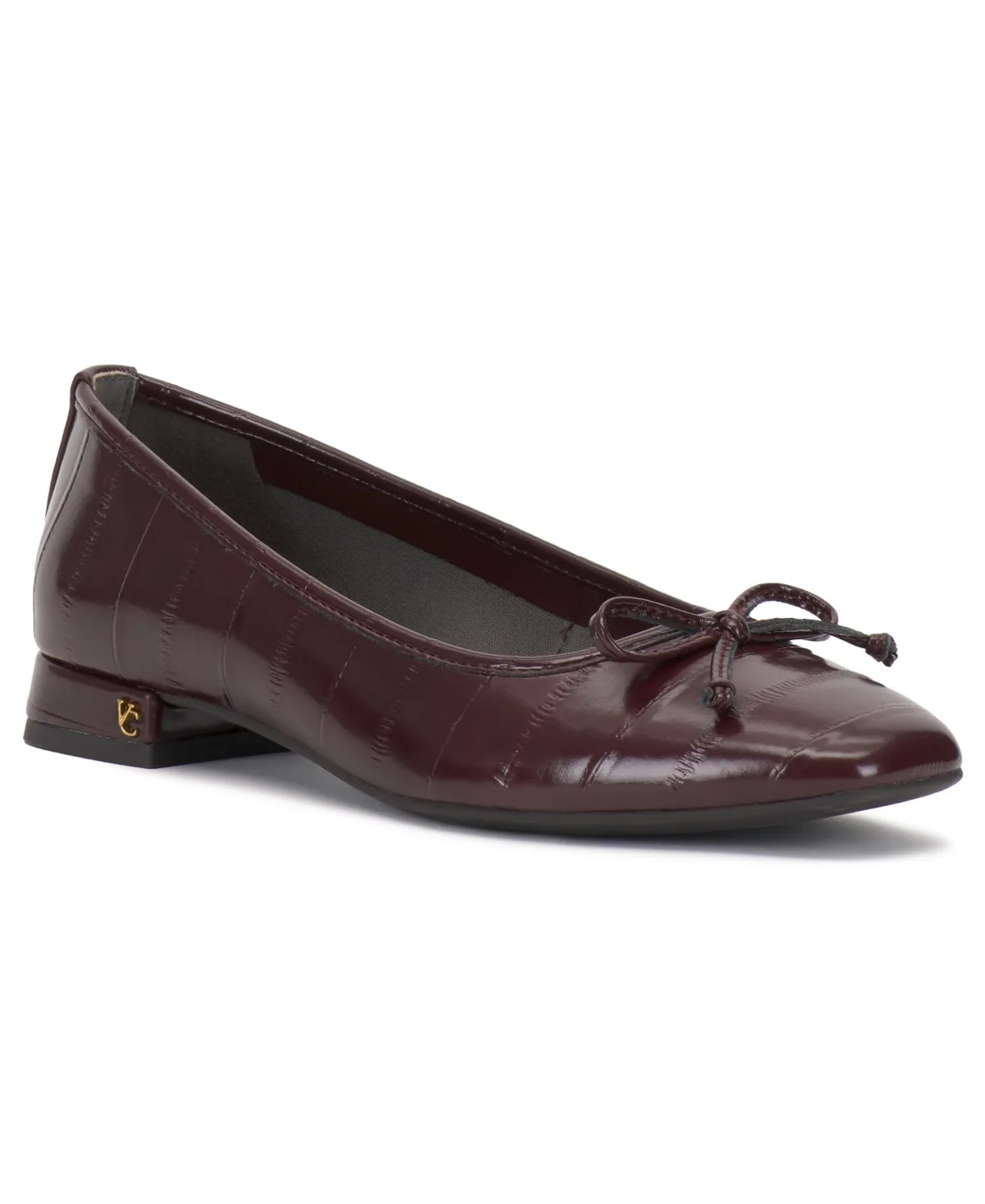 Jenlea Almond-Toe Block-Heel Bow Ballet Pumps by Vince Camuto