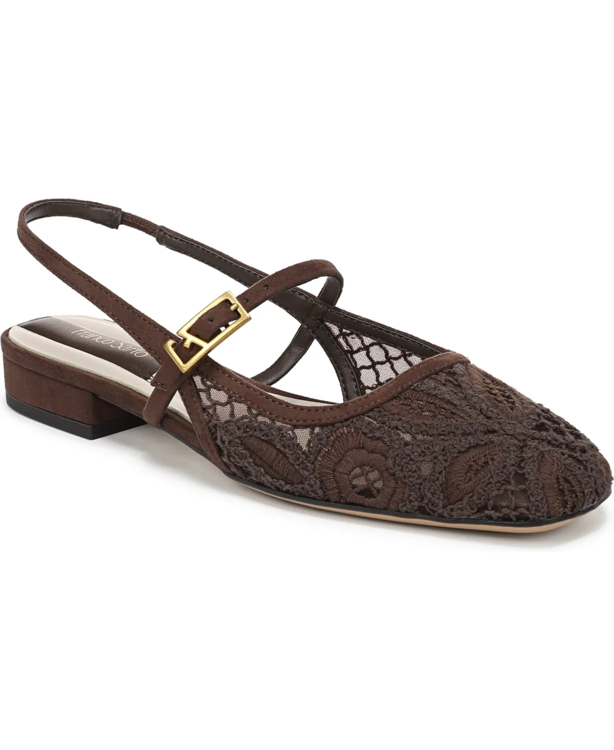 Destin Round Toe Slingback Flats by Franco Sarto
