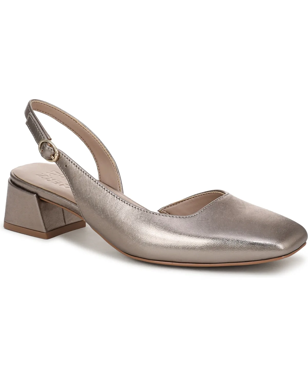 Jayla Mid-Heel Square Toe Slingback Pumps
