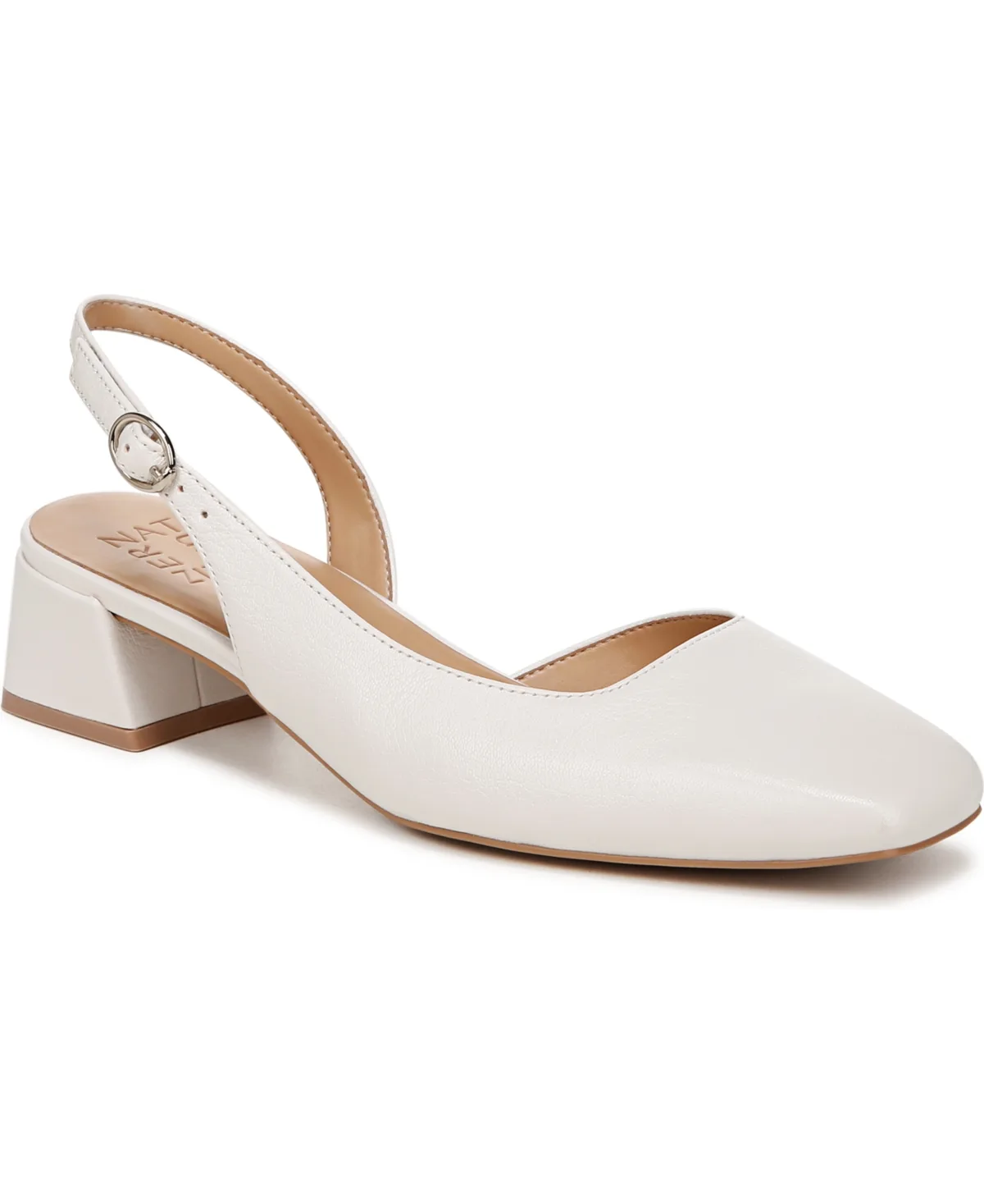 Jayla Mid-Heel Square Toe Slingback Pumps