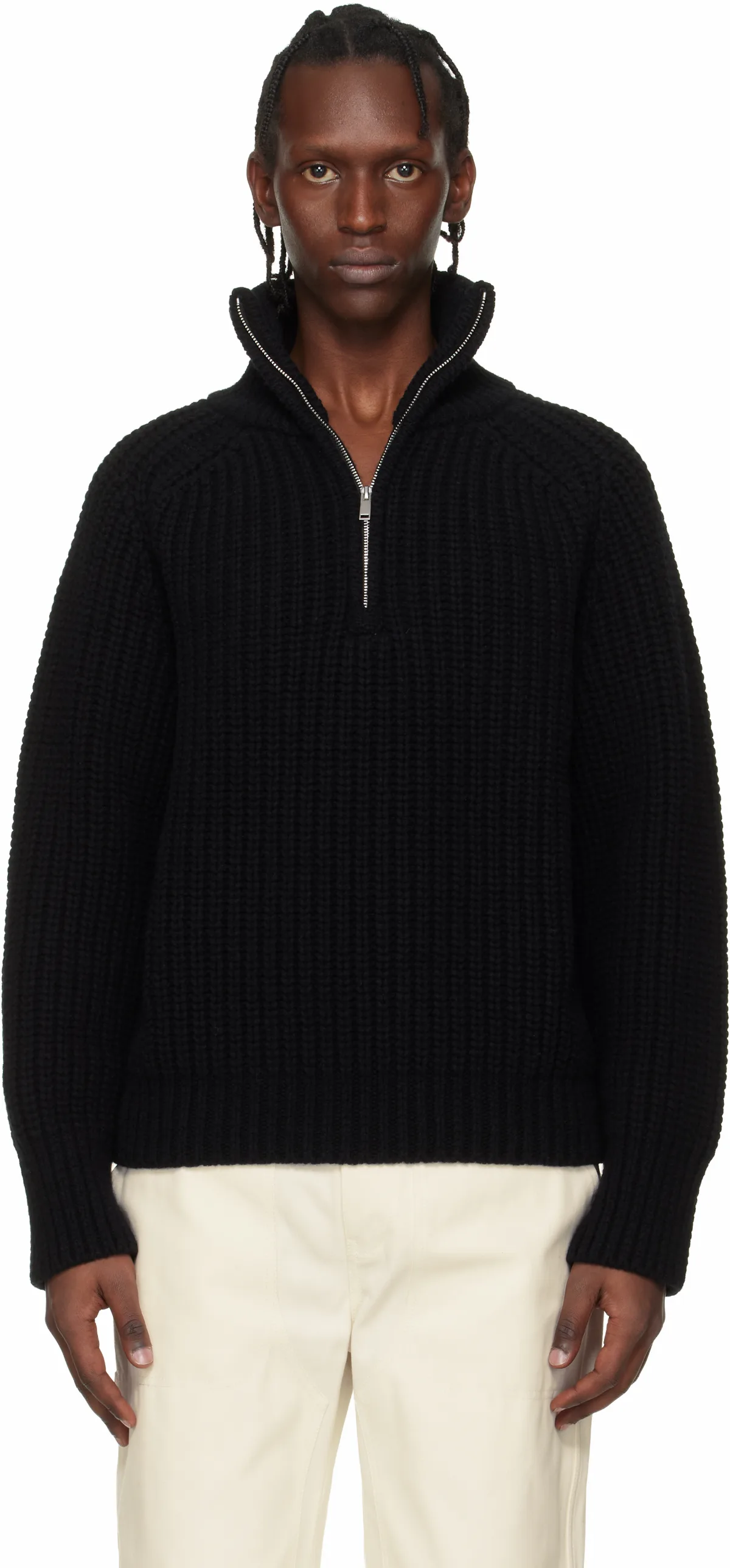 Black Aaron Levine Edition Bristol Knit Sweater