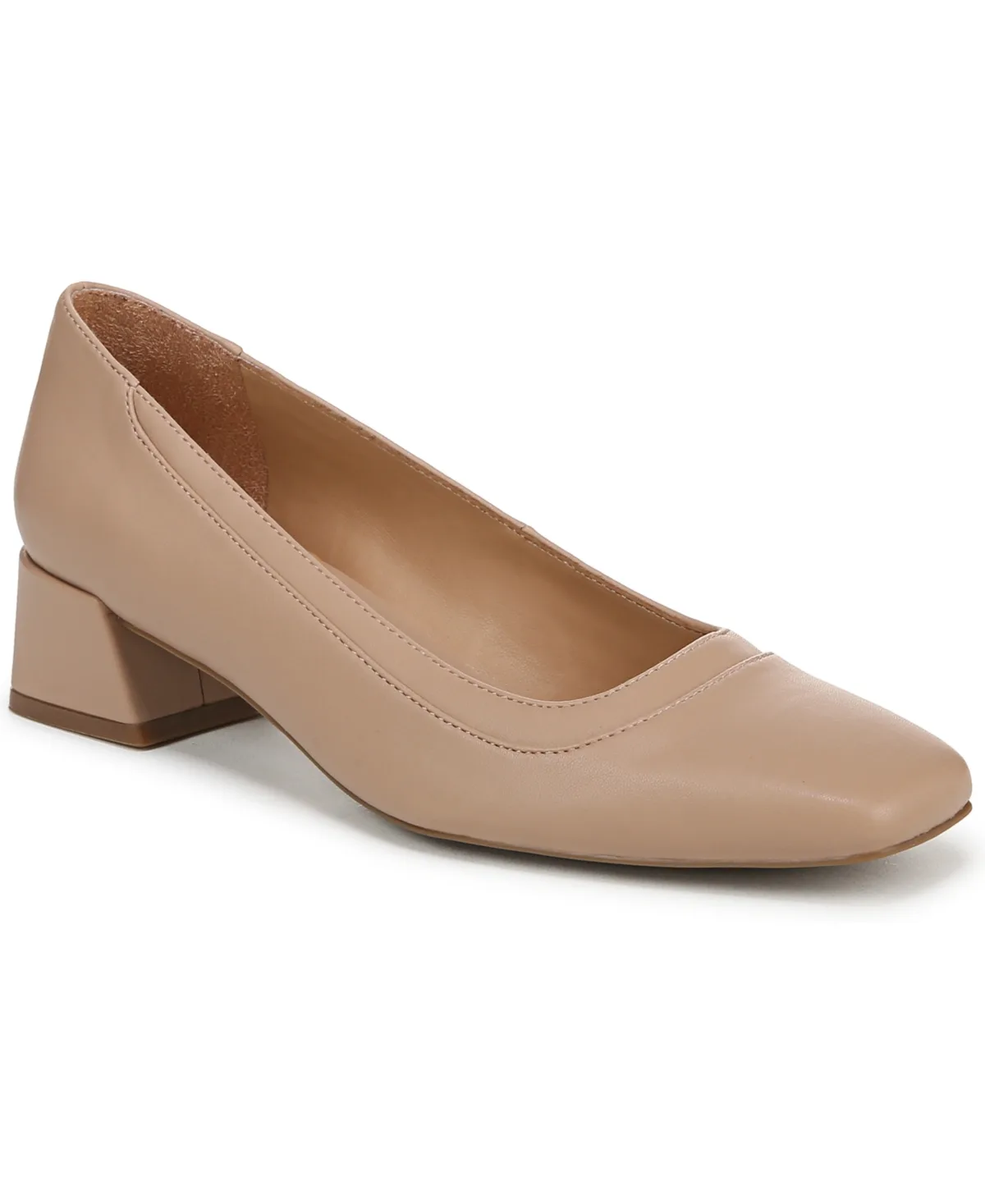 Huntley Square Toe Block Heel Pumps