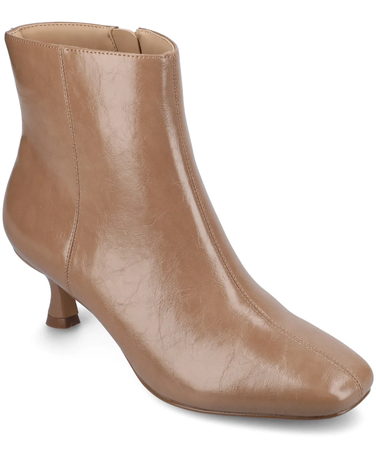 Kelssa Square Toe Kitten Heel Dress Booties by Journee Collection