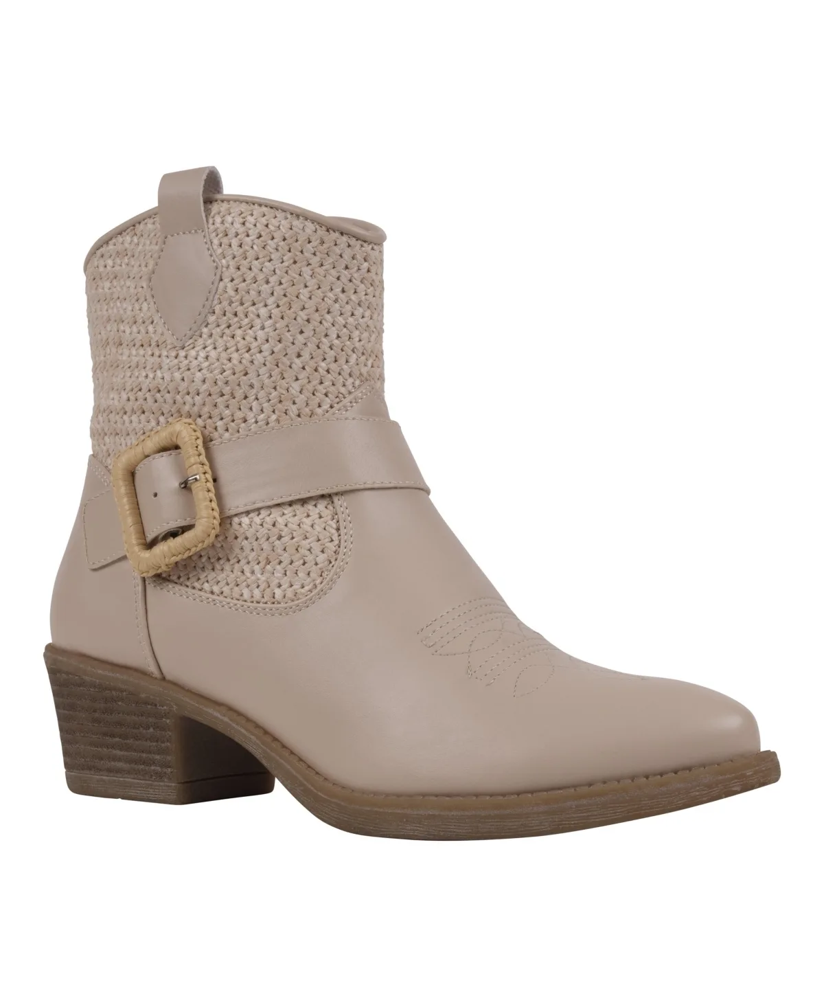 Avery Woven Western Ankle Boots by Gc Shoes