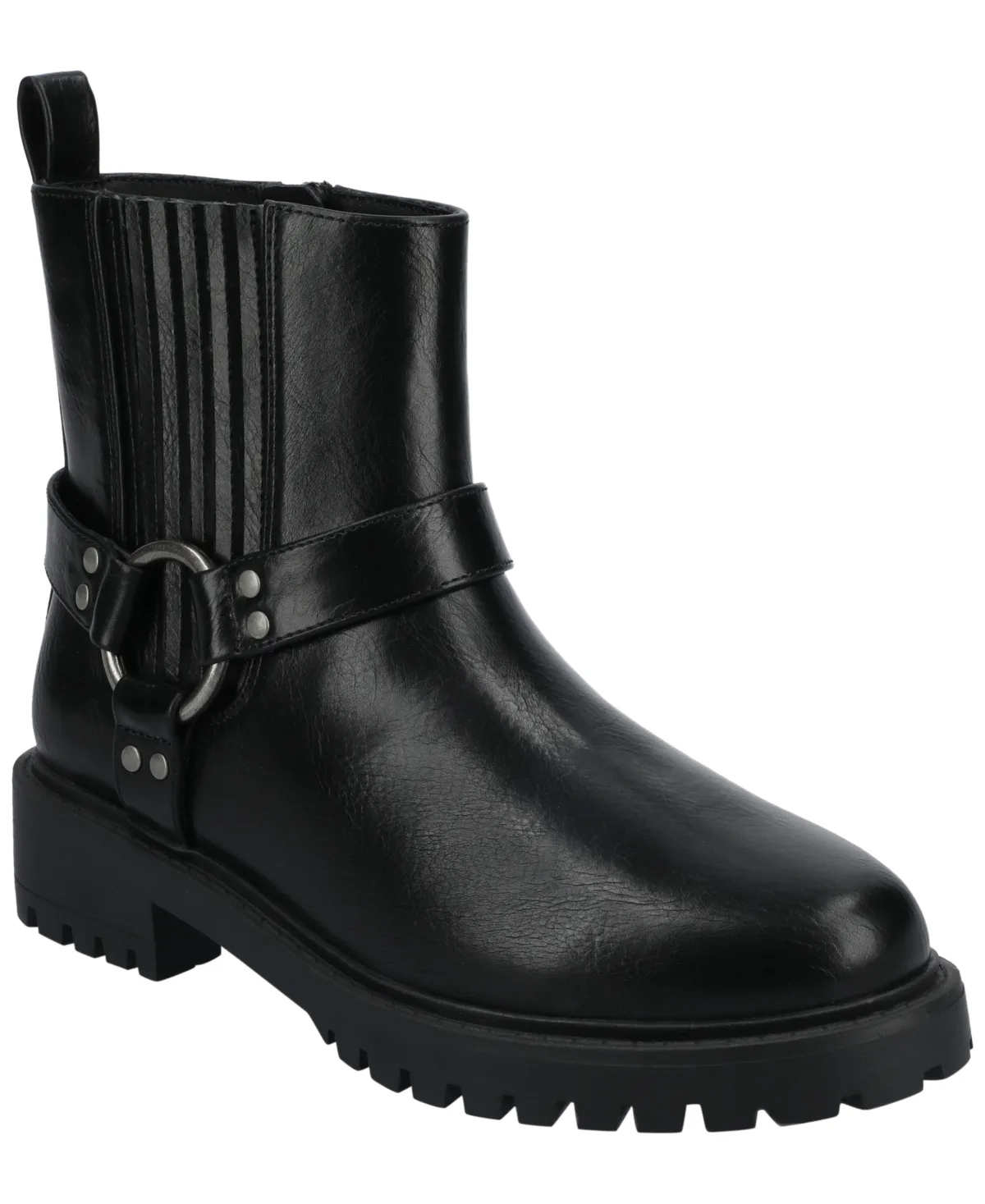 Kalistah Round Toe Casual Comfort Moto Boots