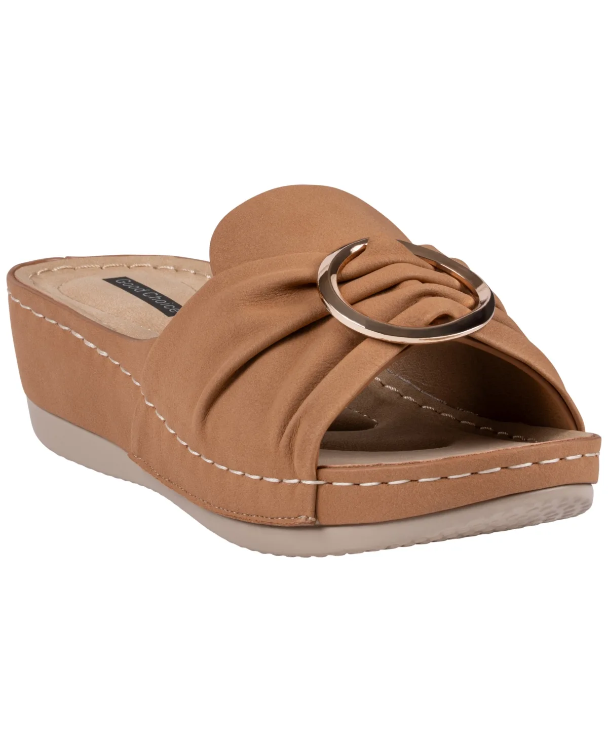 Isola Floral Rosette Wedge Sandals by Gc Shoes