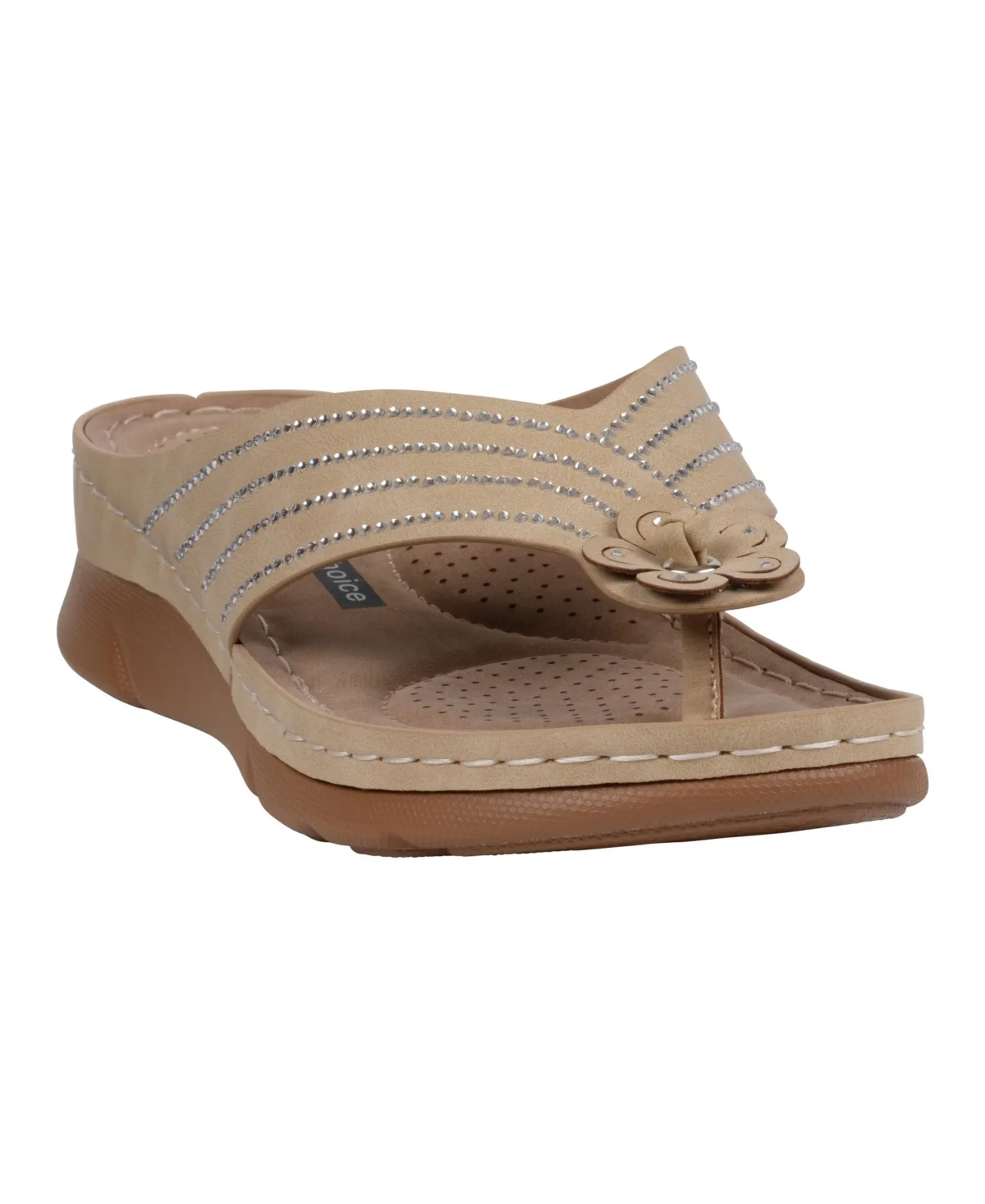 Amari Flower Thong Flat Sandals by Gc Shoes