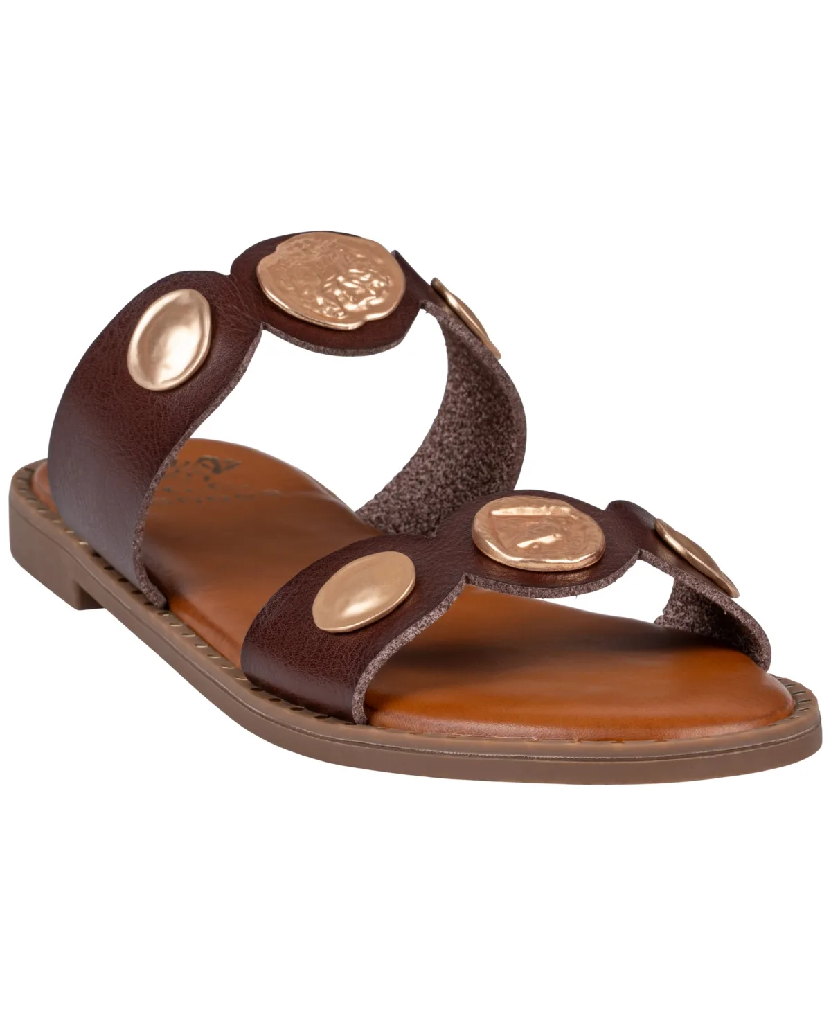 Nolah Coin Slip-On Flat Sandals by Gc Shoes