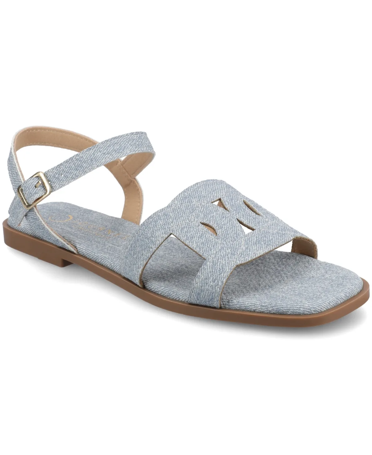 Bridey Open Toe Ankle Strap Sandals by Journee Collection