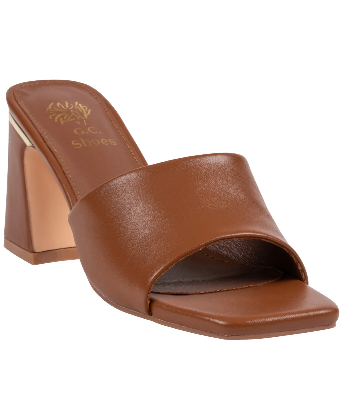 Soho Square Toe Block Heel Dress Sandals by Gc Shoes