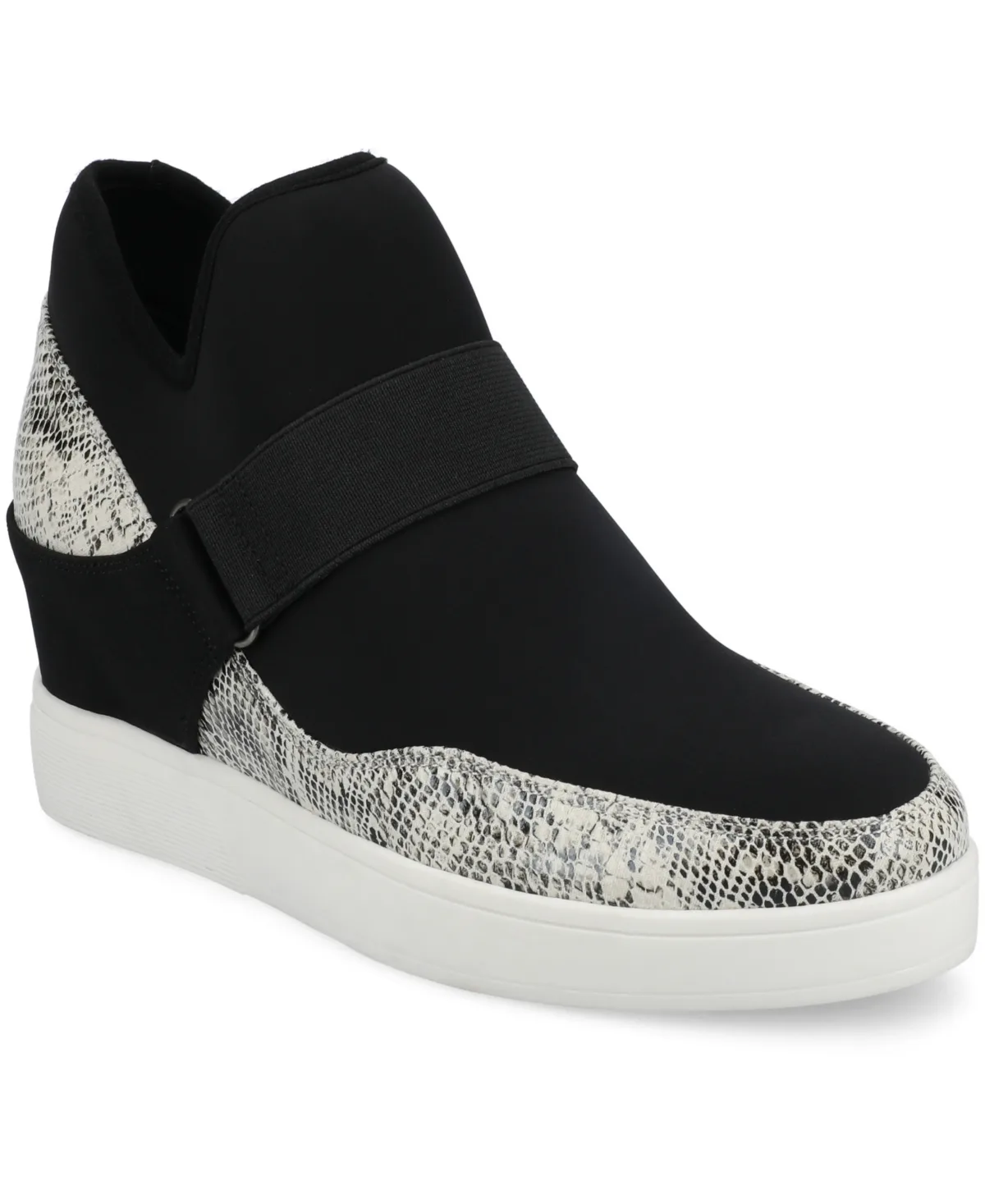 Damari Stretch Comfort Wedge Sneakers by Journee Collection