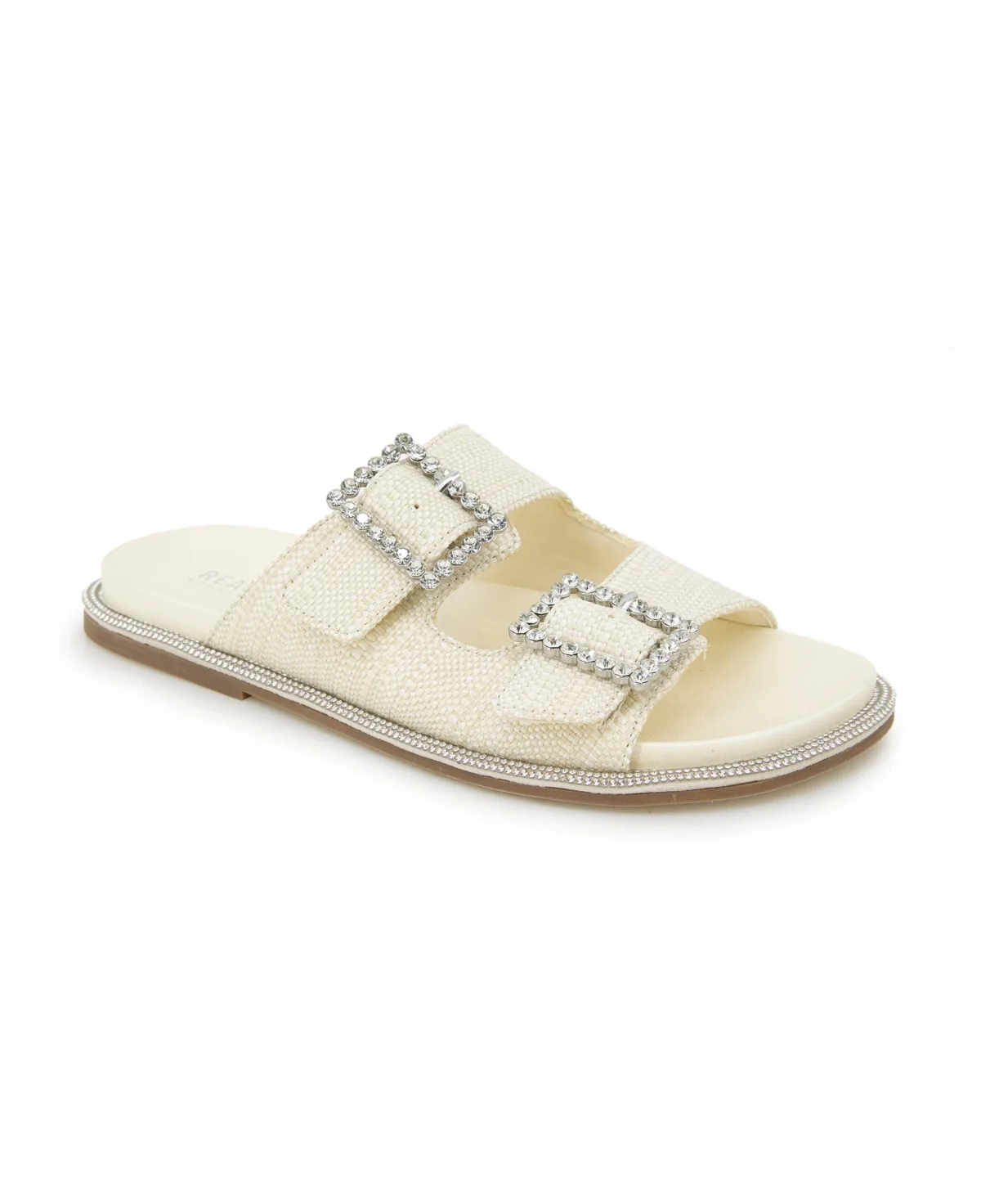 Sydney Two Band Jewel Buckle Flat Sandals by Kenneth Cole Reaction