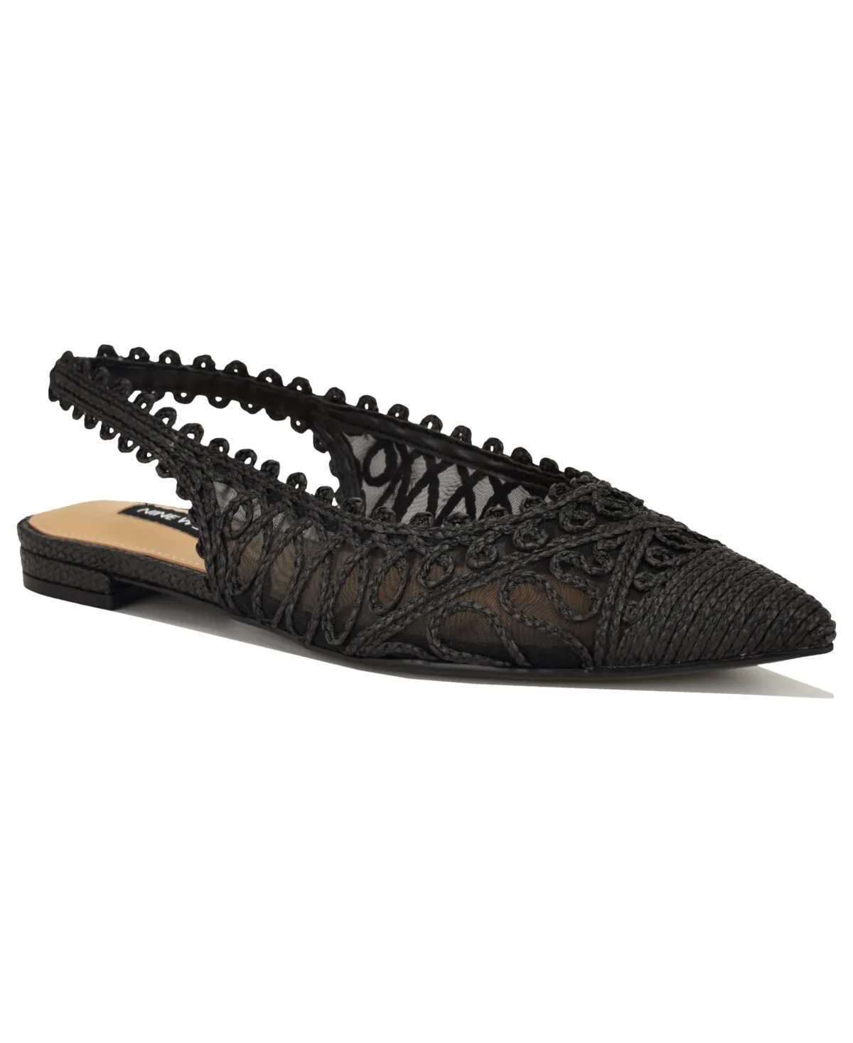 Jovias Pointed Toe Slingback Dress Flats by Nine West