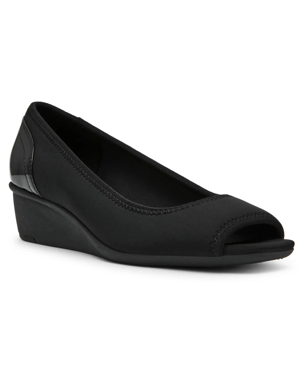 Waylynn Peep-Toe Wedge Pumps by Anne Klein
